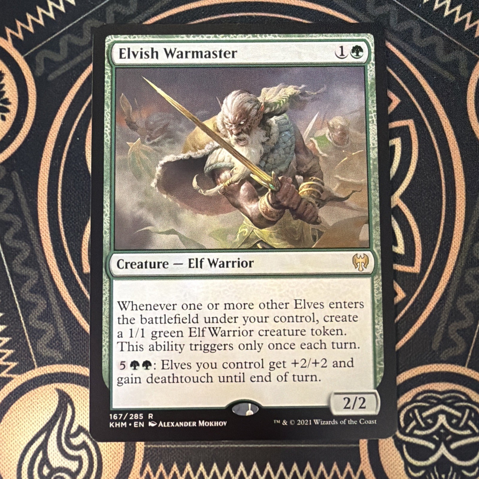 MTG - Elvish Warmaster - Kaldheim KHM 167/285 - Rare - NM MTG - Elvish Warmaster - Kaldheim KHM 167/285 - Rare - NM
