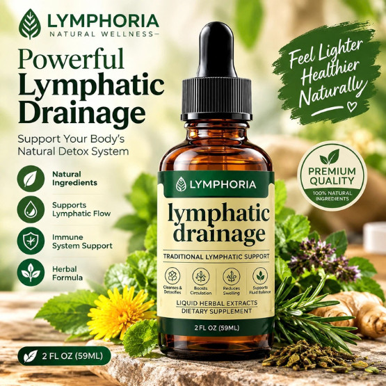 Lymphoria - Lymphatic Drainage Bloat Relief - Detox, & Immune Support 59ml US