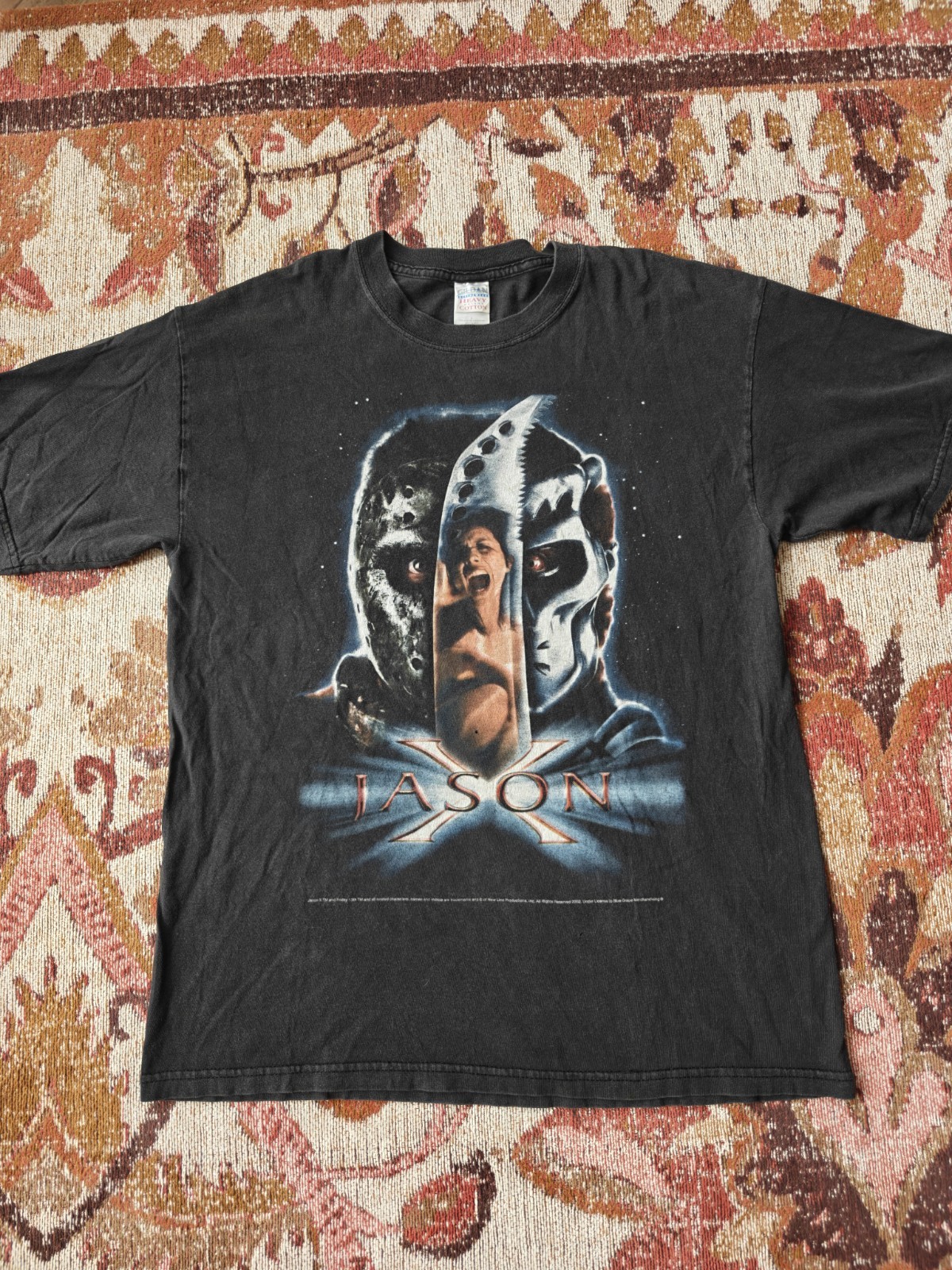 Vintage Rare 2002 Friday The 13th Jason X Movie Promo T-shirt Large Bluegrape 