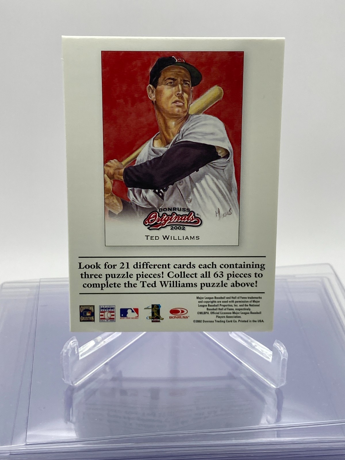 2002 Donruss Originals Puzzle Header Card Ted Williams