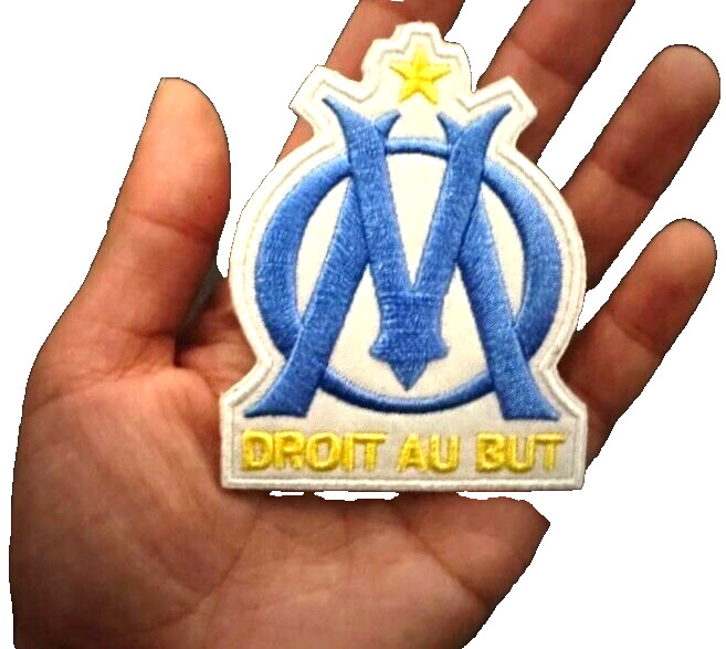 OLYMPIQUE DE MARSEILLE F.C. EMBROIDERED IRON-ON SOCCER/FOOTBALL TEAM PATCH...
