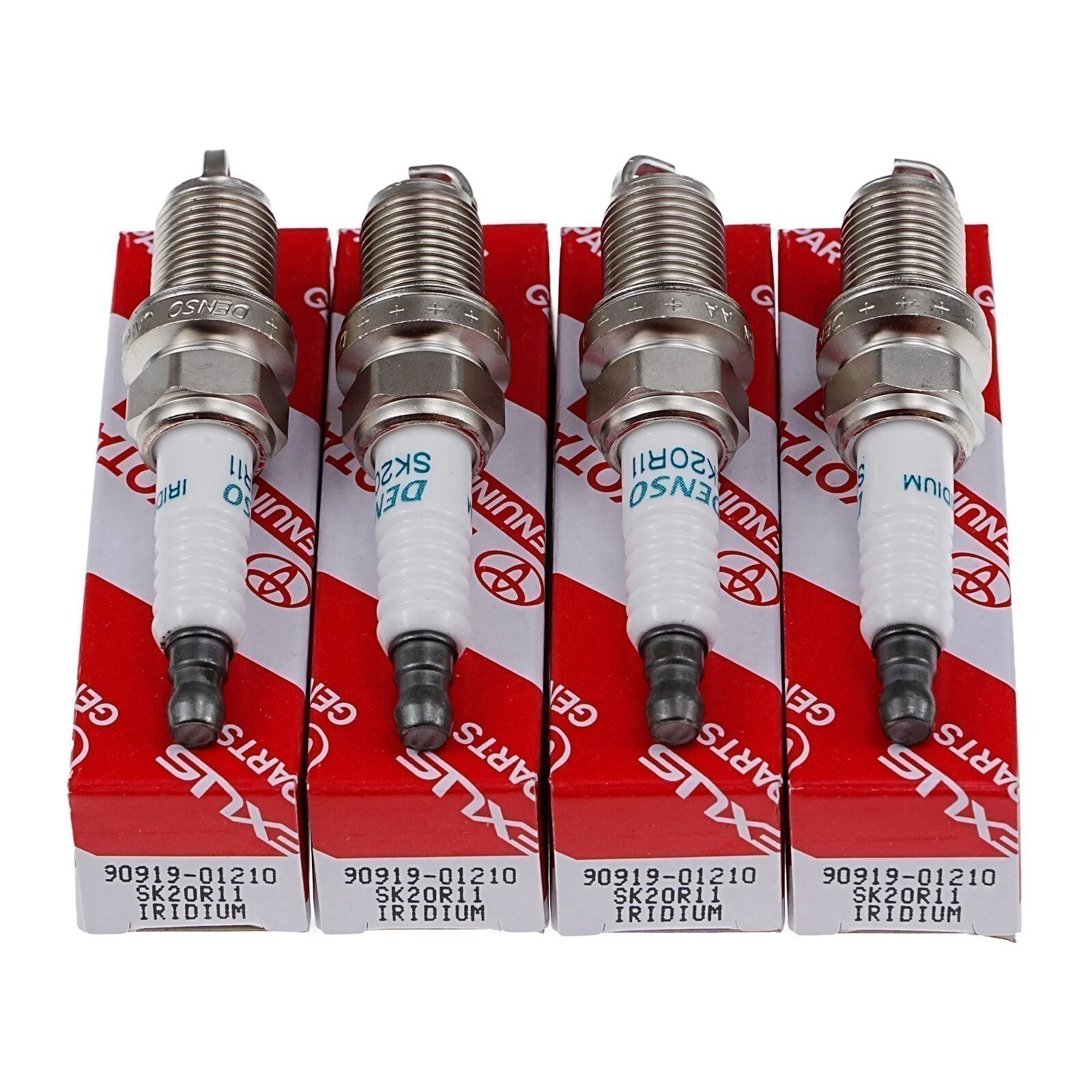 4pcs Genuine DENSO Iridium Spark Plugs OEM 90919-01210 SK20R11 3297 for Toyota