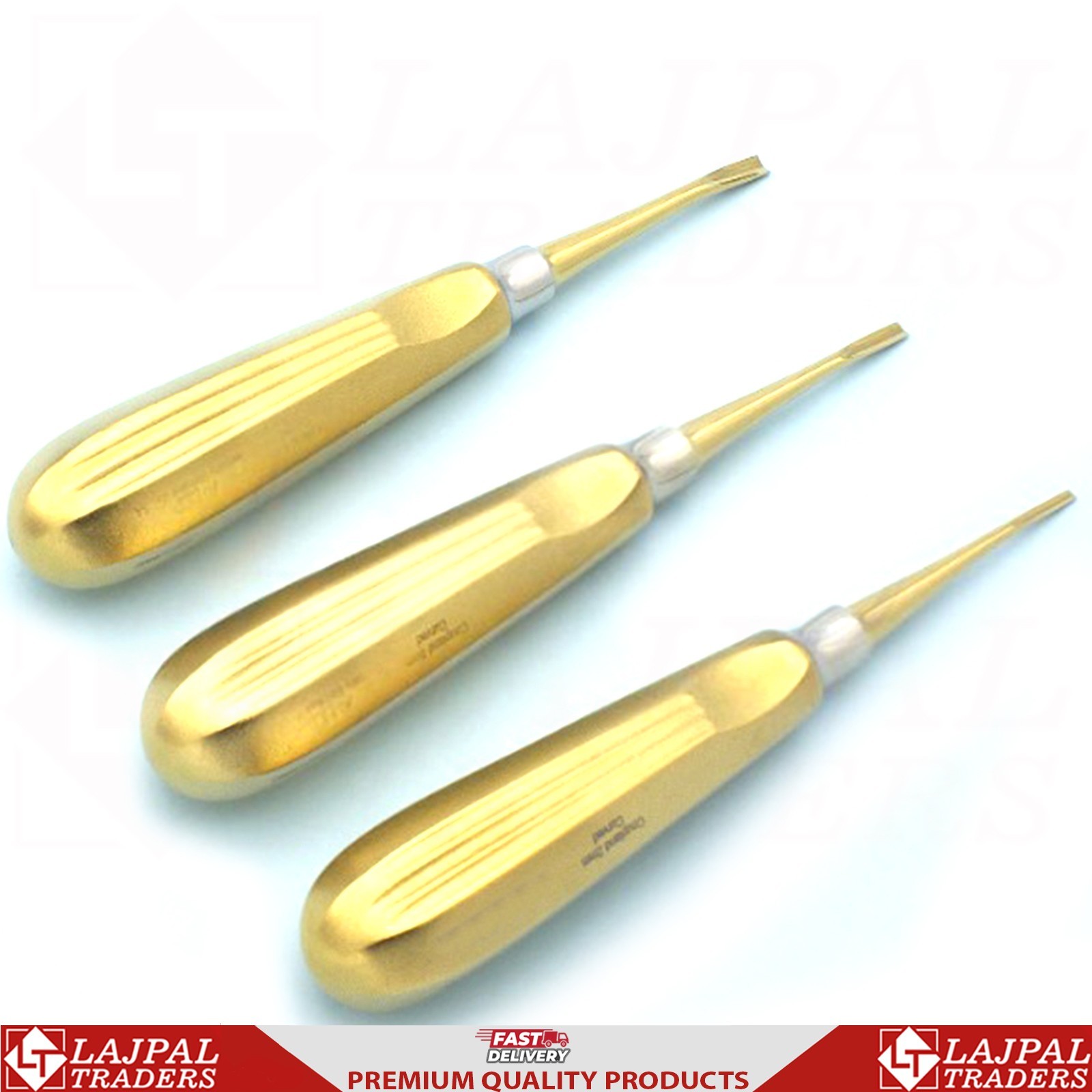 Dental Coupland Root Elevators 2mm 3mm 4mm Flat Curved Tip Oral Extraction PDL