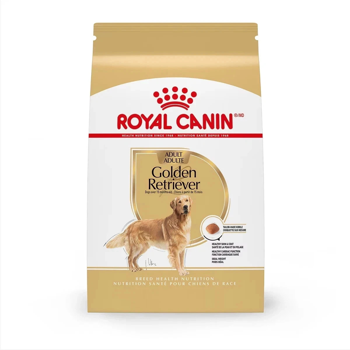 Royal Canin Breed Health Nutrition Golden Retriever Adult Dry Dog Food, 30-lb