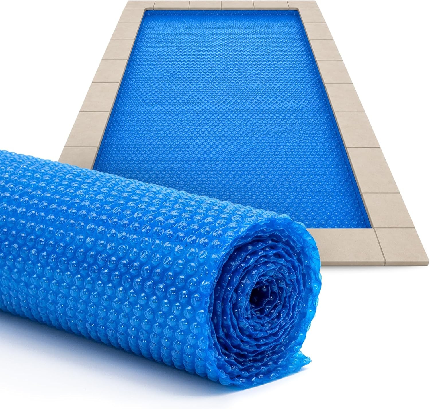 Sun2Solar 10x16ft Rect Pool Cover Blue 8Mil Heat In/Above 6 Grommets 800 Series.