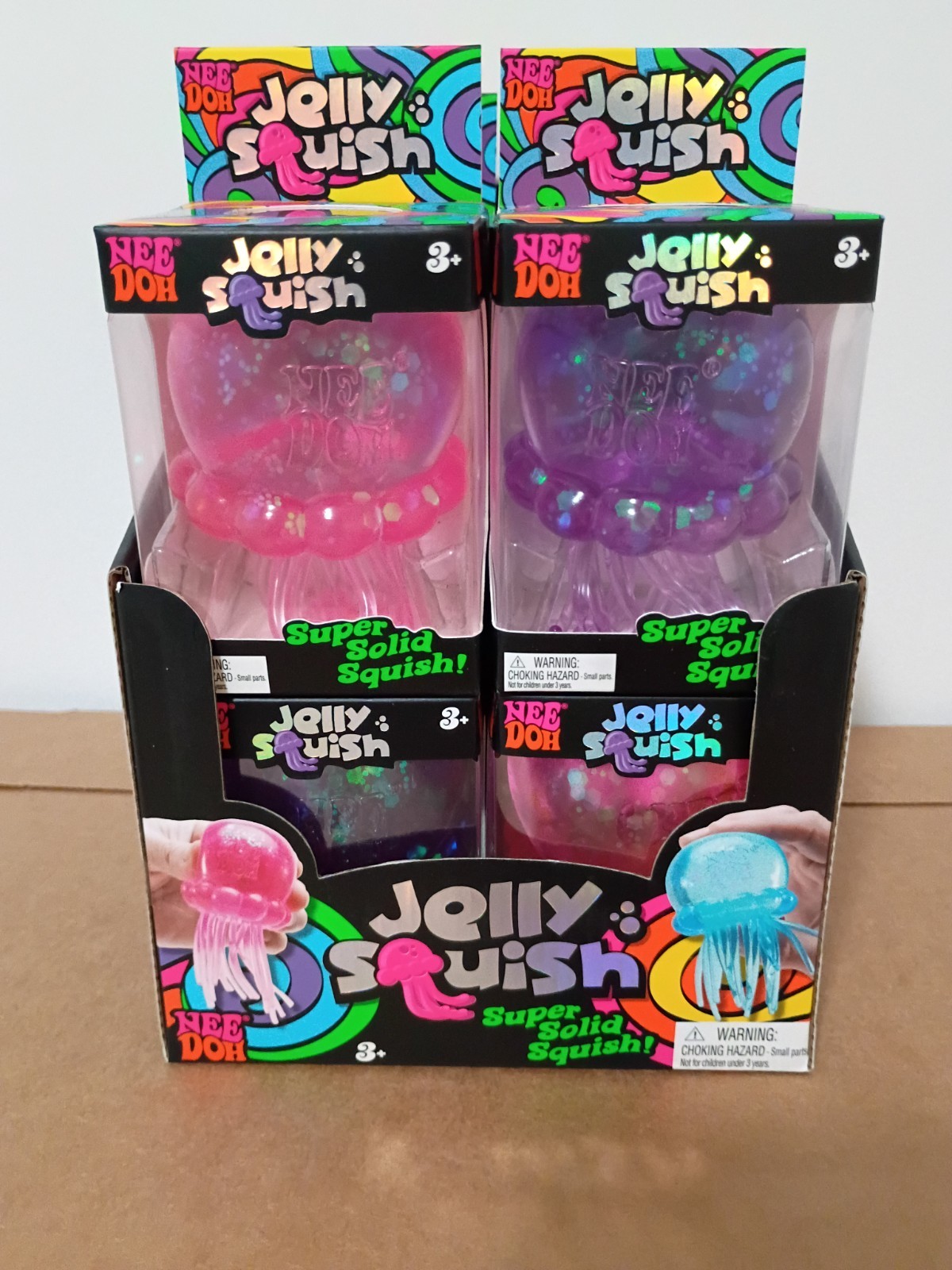 AUTHENTIC Schylling NeeDoh Jelly Squish (Full Case of 12 w/Display Box) Rare