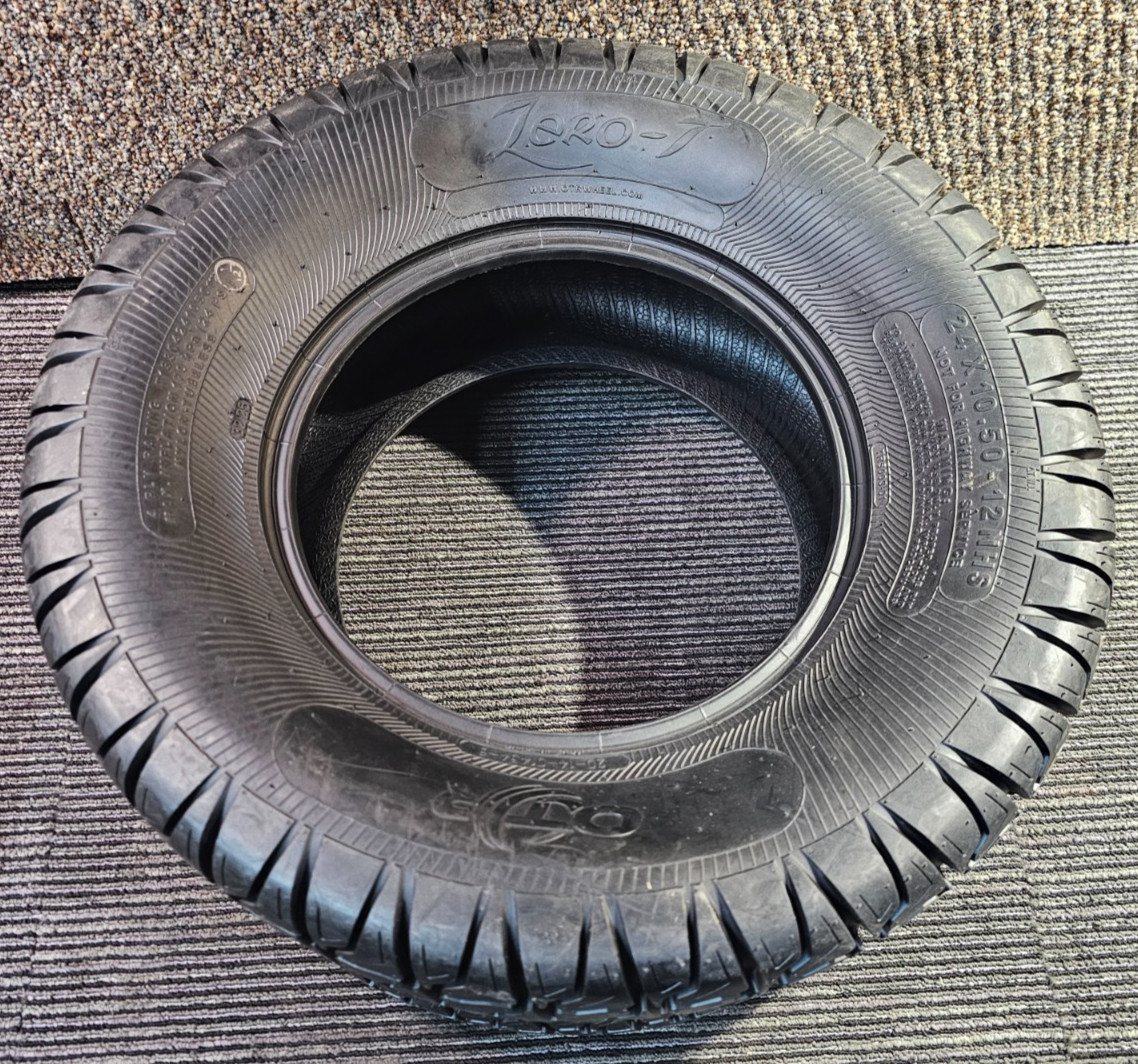 (QTY 1) OTR (Armstrong) Zero-T TR5003 Lawn&Garden 24X10.50-12 Tubeless Tire 4PR