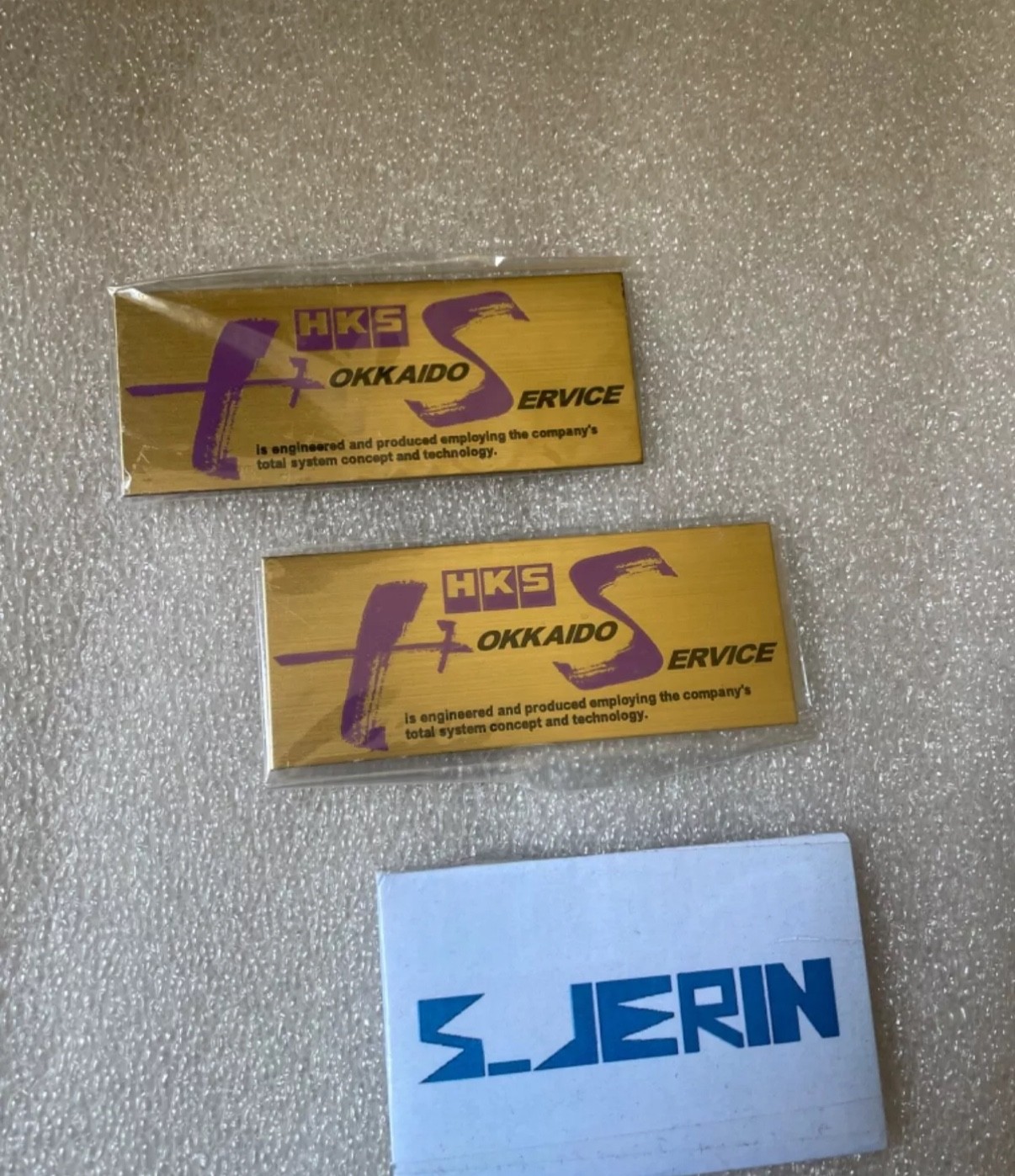 HKS Hokkaido Gold Metal emblem Badge Rare Tokyo For Nismo Greddy ARC GTR Supra
