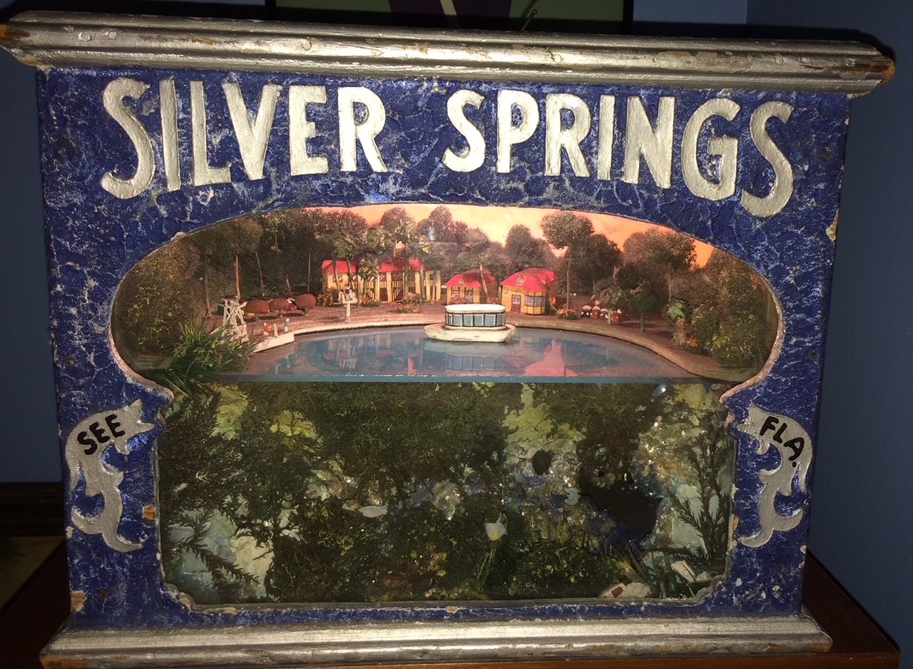 Antique 1930s Silver Springs Florida Glass Bottom Boat Diorama Antique 1930s Silver Springs Florida Glass Bottom Boat Diorama