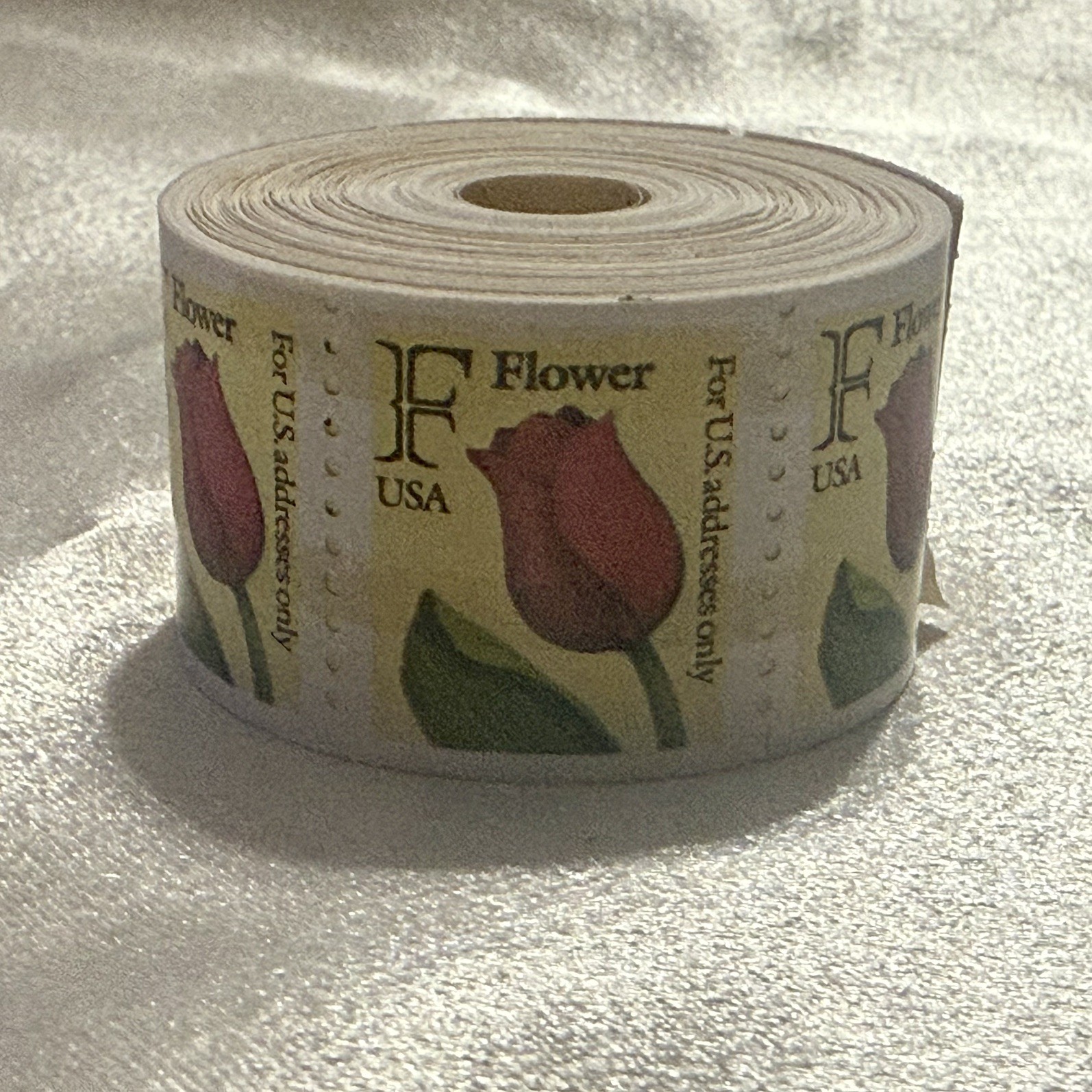 Vintage 1991 F-Flower (Red Tulip) Coil Stamps (Scott #2518), The F Stamp .29 ...