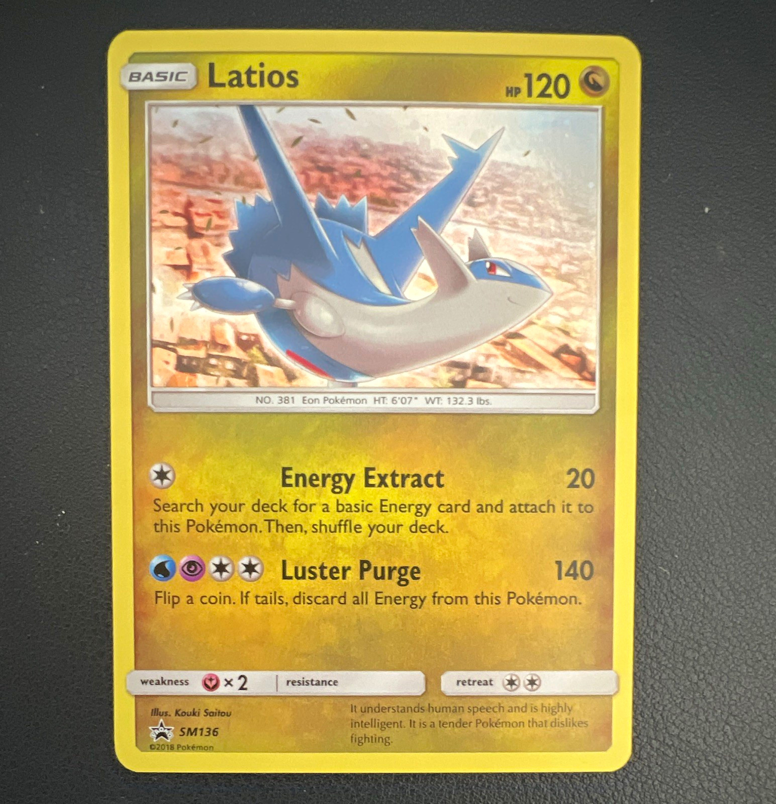 Pokemon TCG Latios SM136 SM Promo Holo Promo Basic HP120 2018 EN Pokemon TCG Latios SM136 SM Promo Holo Promo Basic HP120 2018 EN