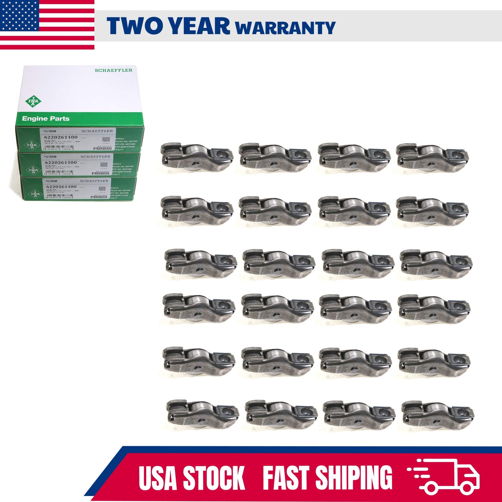 24Pcs Rocker Arms INA For Audi S4 S5 Q7 C8 B9 Porsche Macan 2.9 3.0 TFSI EA839