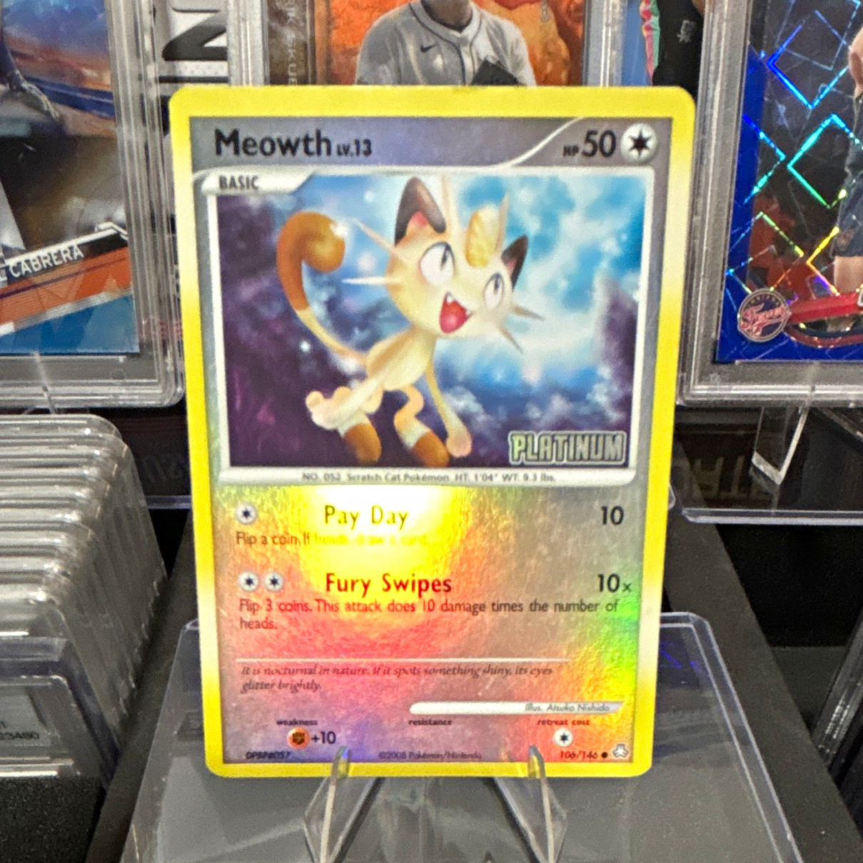 Pokemon TCG Meowth 106/146 Legends Awakened Reverse Holo Common HP 50