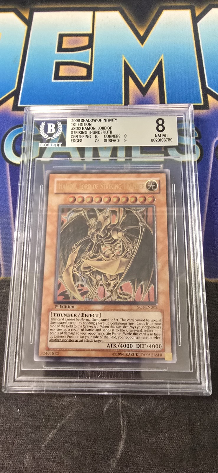 2006 Shadow Of Infinity 1st Edition Hamon, Lord Of Striking Thunder Ultimate...