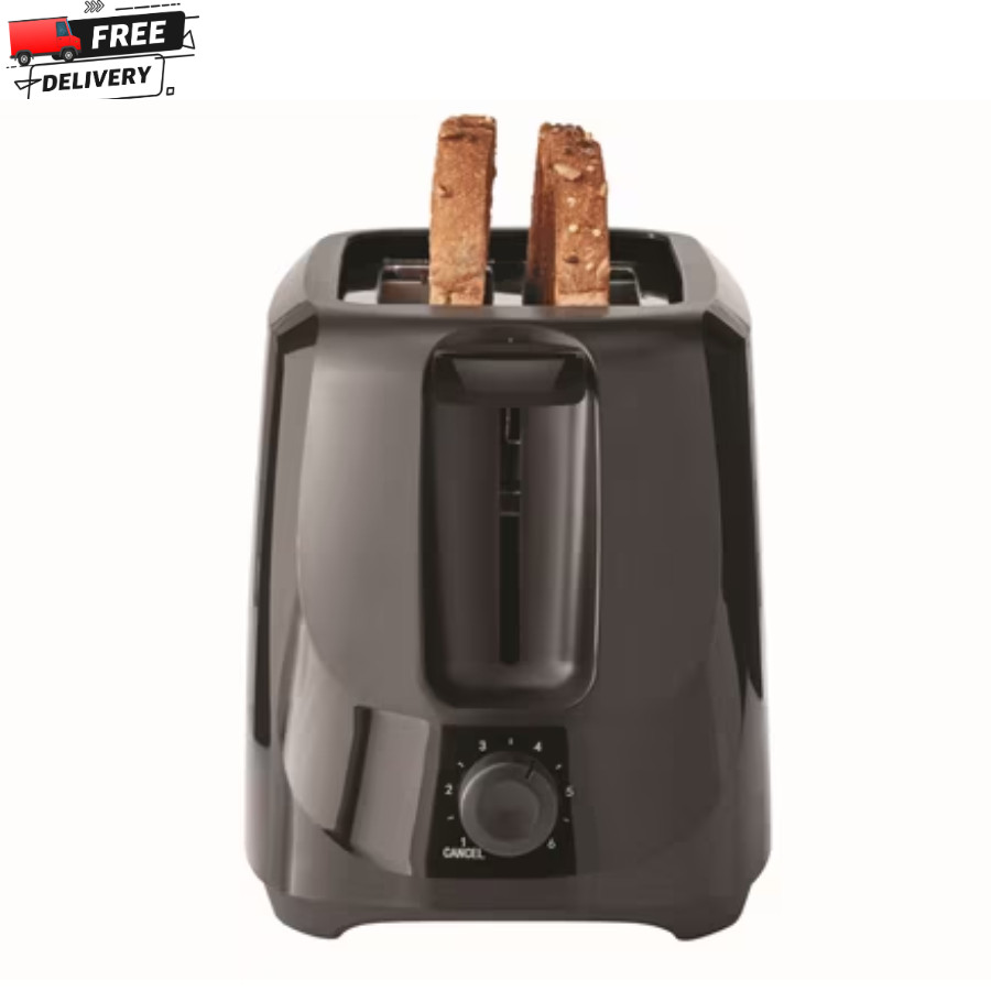 Mainstays 2-Slice Toaster with 6 Shade Settings and Removable Crumb Tray, Black