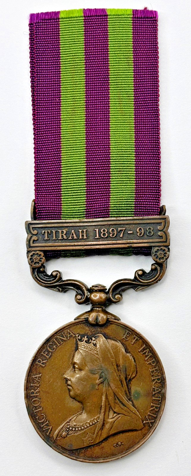 1895 British India General Service Bronze Medal TIRAH 1897-98 Clasp Named 1895 British India General Service Bronze Medal TIRAH 1897-98 Clasp Named