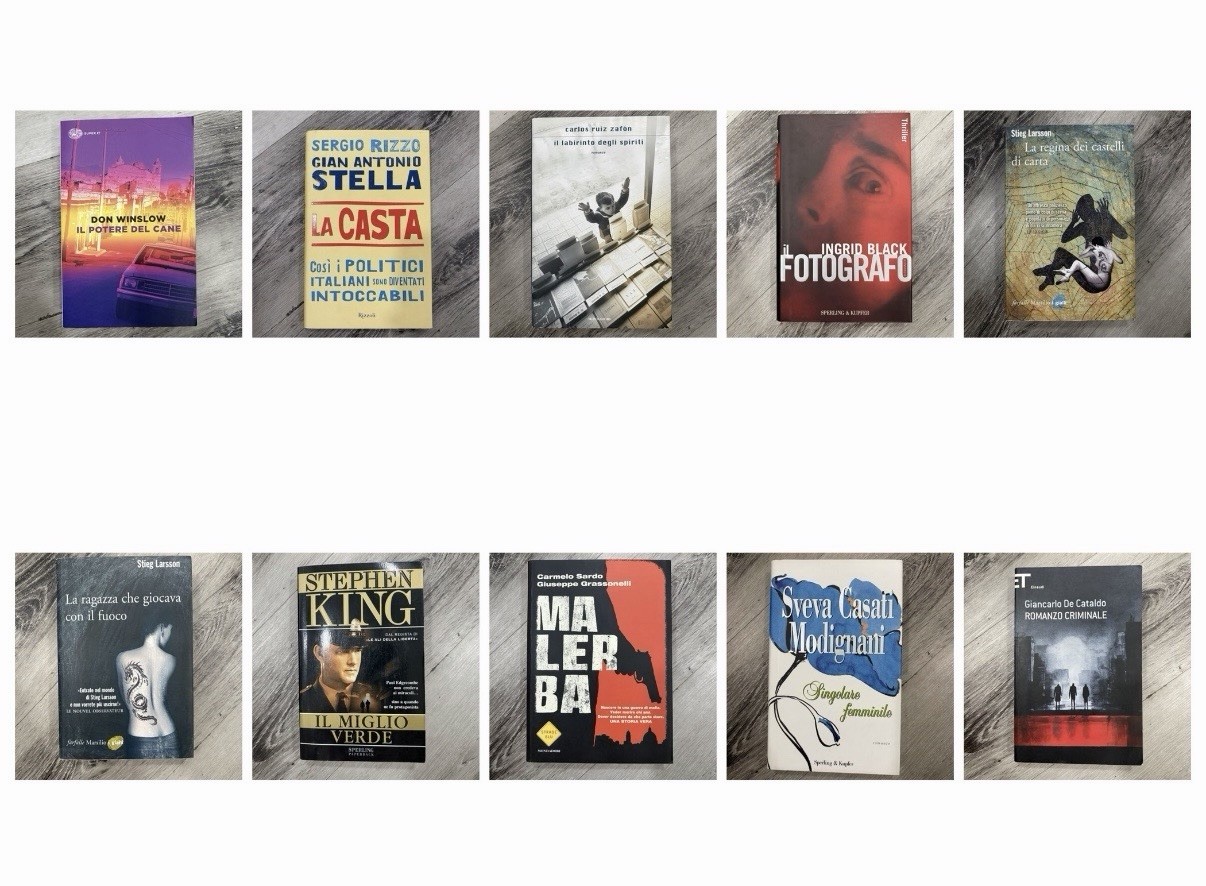 40 Italian Books Lot Stephen King Tartt Carrisi Larsson Brown Nesbo Crime Novels