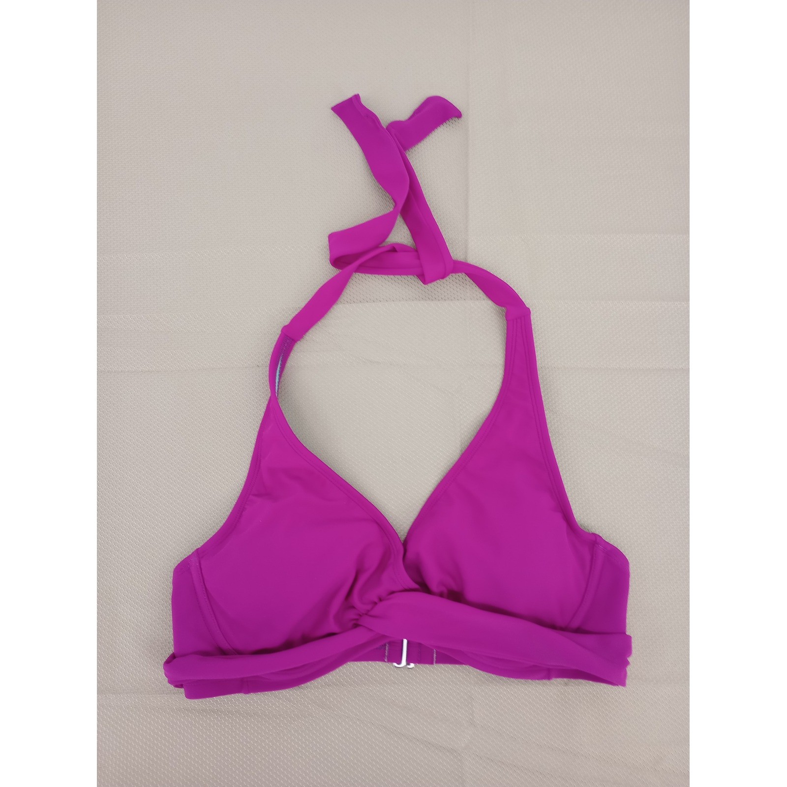 Athleta Aqualuxe Bikini Top Womens 34 B/C Purple Halter Twist Front Athleta Aqualuxe Bikini Top Womens 34 B/C Purple Halter Twist Front