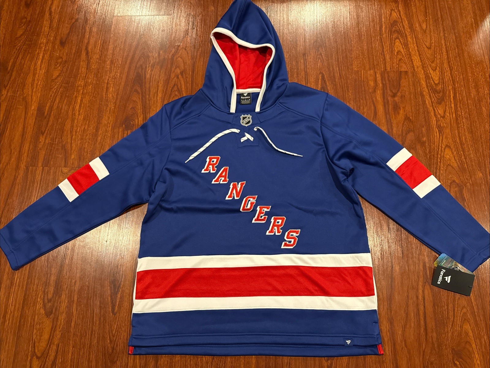 Fanatics Men’s New York Rangers Prime Time Hockey Hoodie Jersey Large L NHL Fanatics Men’s New York Rangers Prime Time Hockey Hoodie Jersey Large L NHL