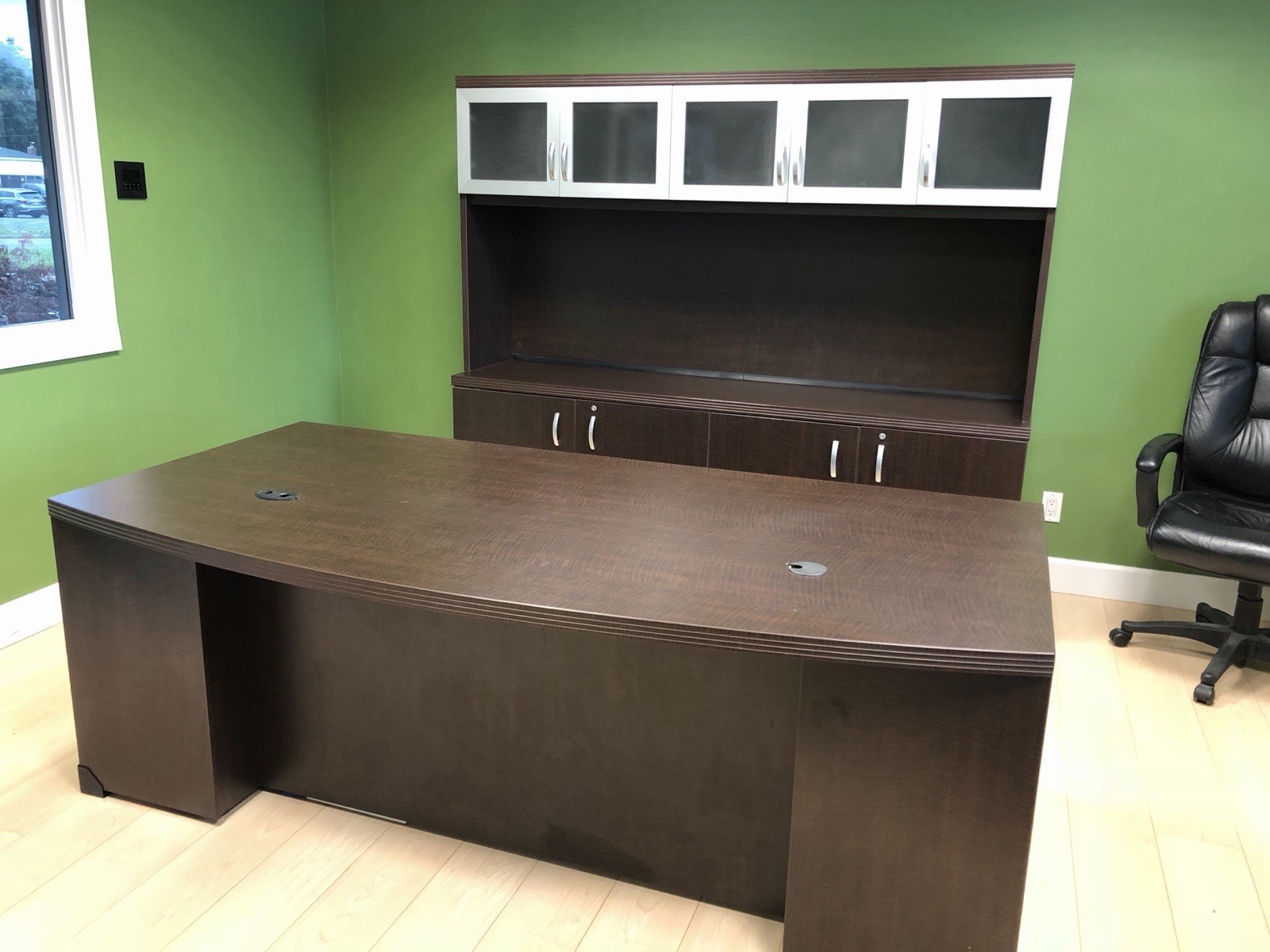 Dark Wood Executive Office Desk Dark Wood Executive Office Desk