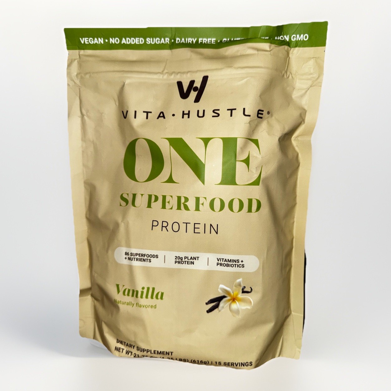 VitaHustle ONE Vegan Protein Powder, Vanilla