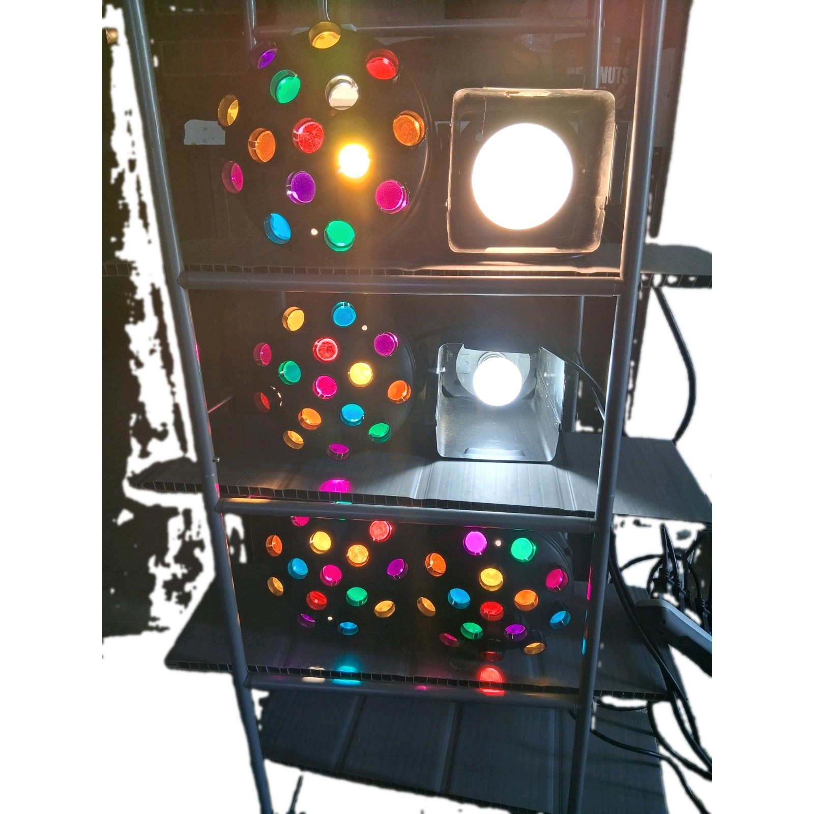 Vintage American DJ Gazer Stage Lighting Plus Two Spot Lights Party Lights.