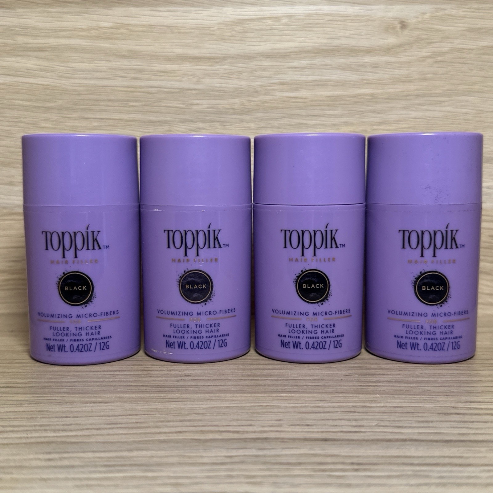 4 Toppik Hair Filler Volumizing Micro Fibers Fuller Thicker 0.42oz BLACK 👩 New 4 Toppik Hair Filler Volumizing Micro Fibers Fuller Thicker 0.42oz BLACK 👩 New