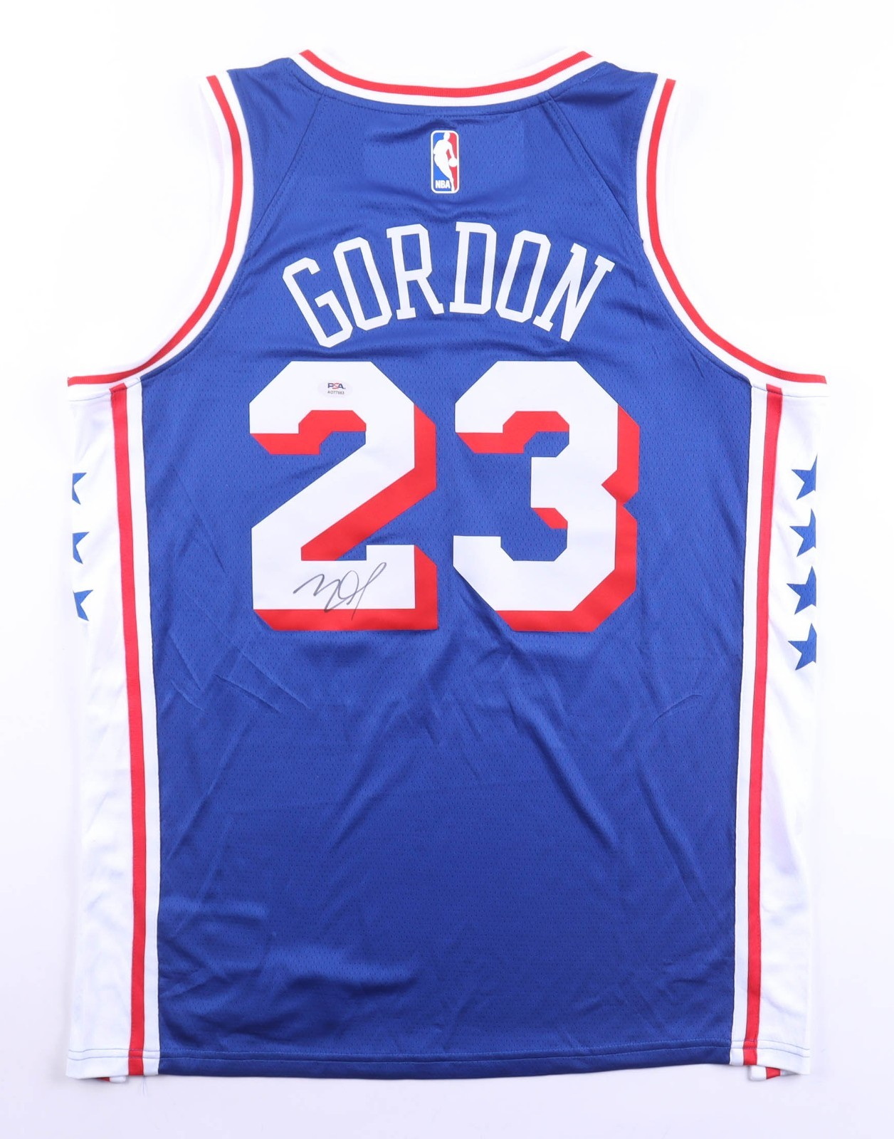 Eric Gordon Signed Philadelphia 76ers Jersey (PSA) NBA Sixth Man o/t Year 2017 Eric Gordon Signed Philadelphia 76ers Jersey (PSA) NBA Sixth Man o/t Year 2017