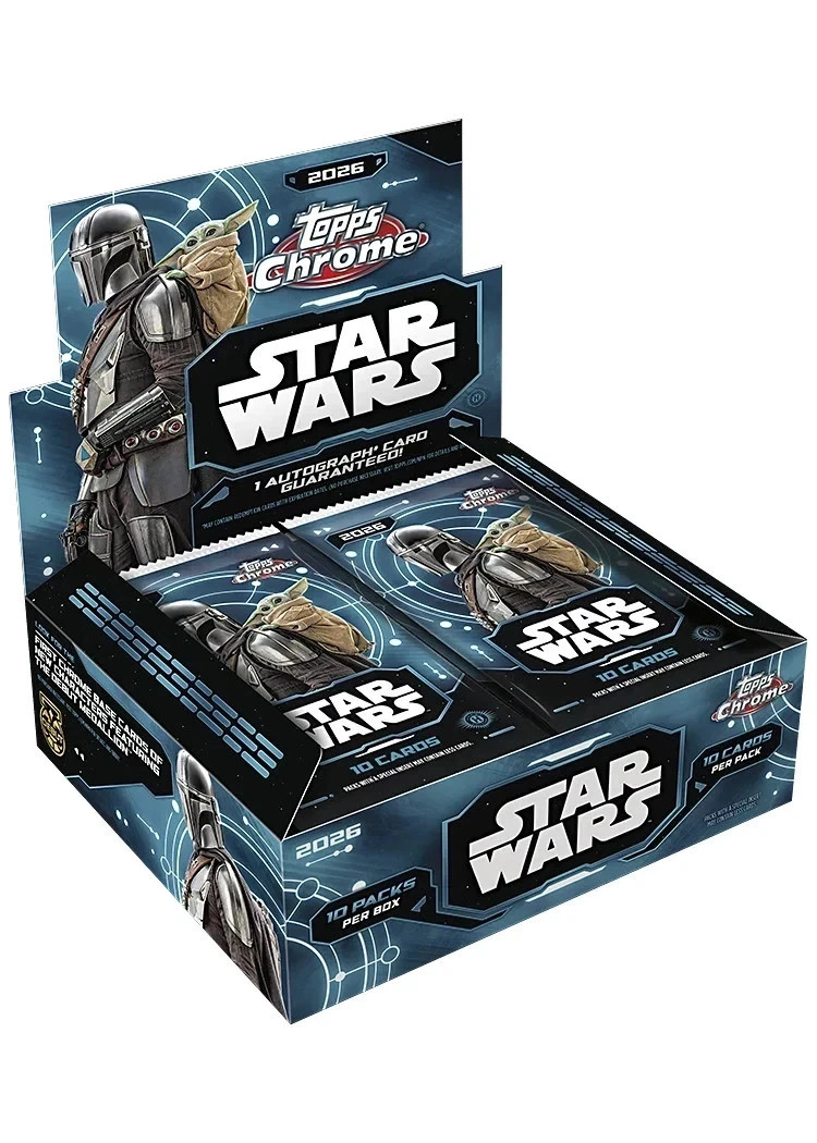 2026 Topps Chrome Star Wars Hobby Box Sealed Presale Trading Cards 2026 Topps Chrome Star Wars Hobby Box Sealed Presale Trading Cards