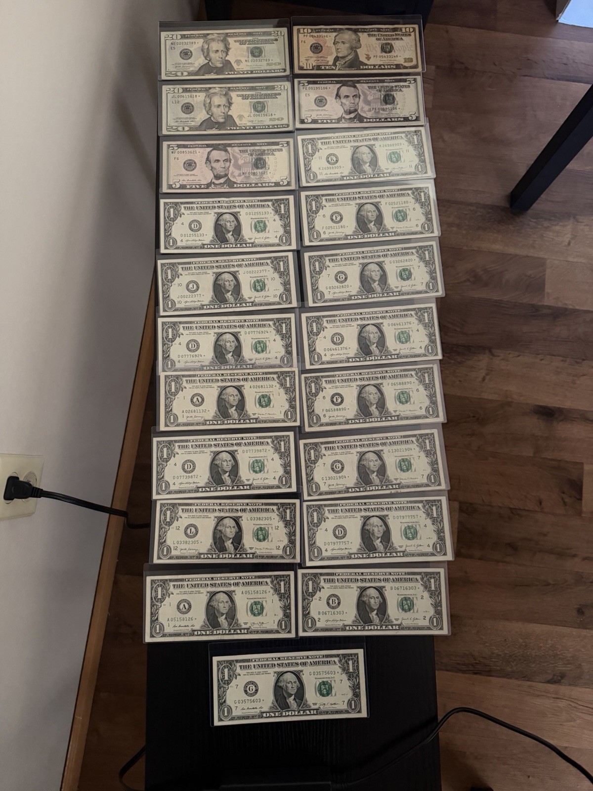 21 US Star Note Lot $76 Face Value $1 $5 $10 $20 Rare Short Runs Mixed Series