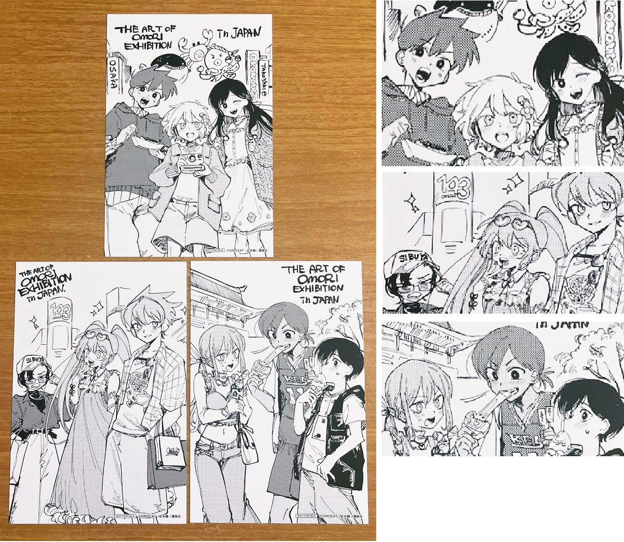 Omori Exhibition Venue Exclusive Drawing Down Illustration Card Complete Set