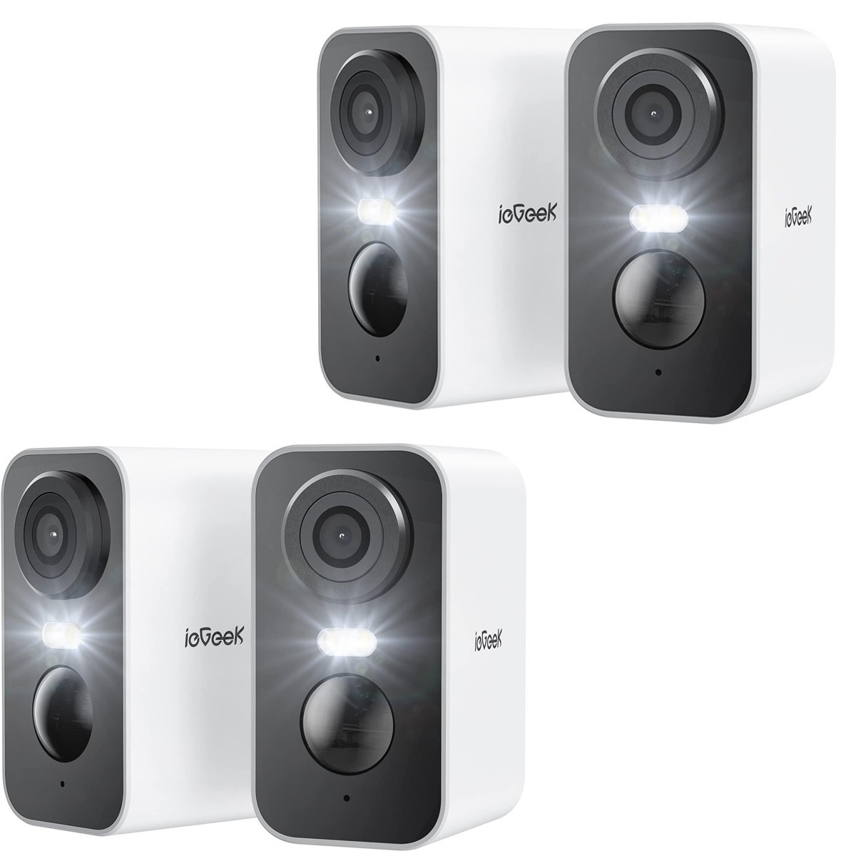 4PCS ieGeek Outdoor Wireless WiFi Security Camera Home Battery CCTV System Alexa