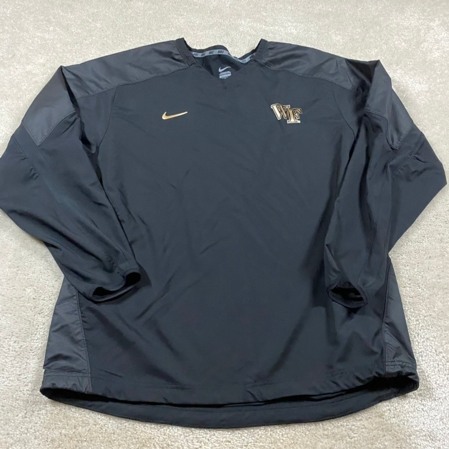 Nike Wake Forest Demon Deacons Pullover Mens XL Black Windbreaker Sideline Top