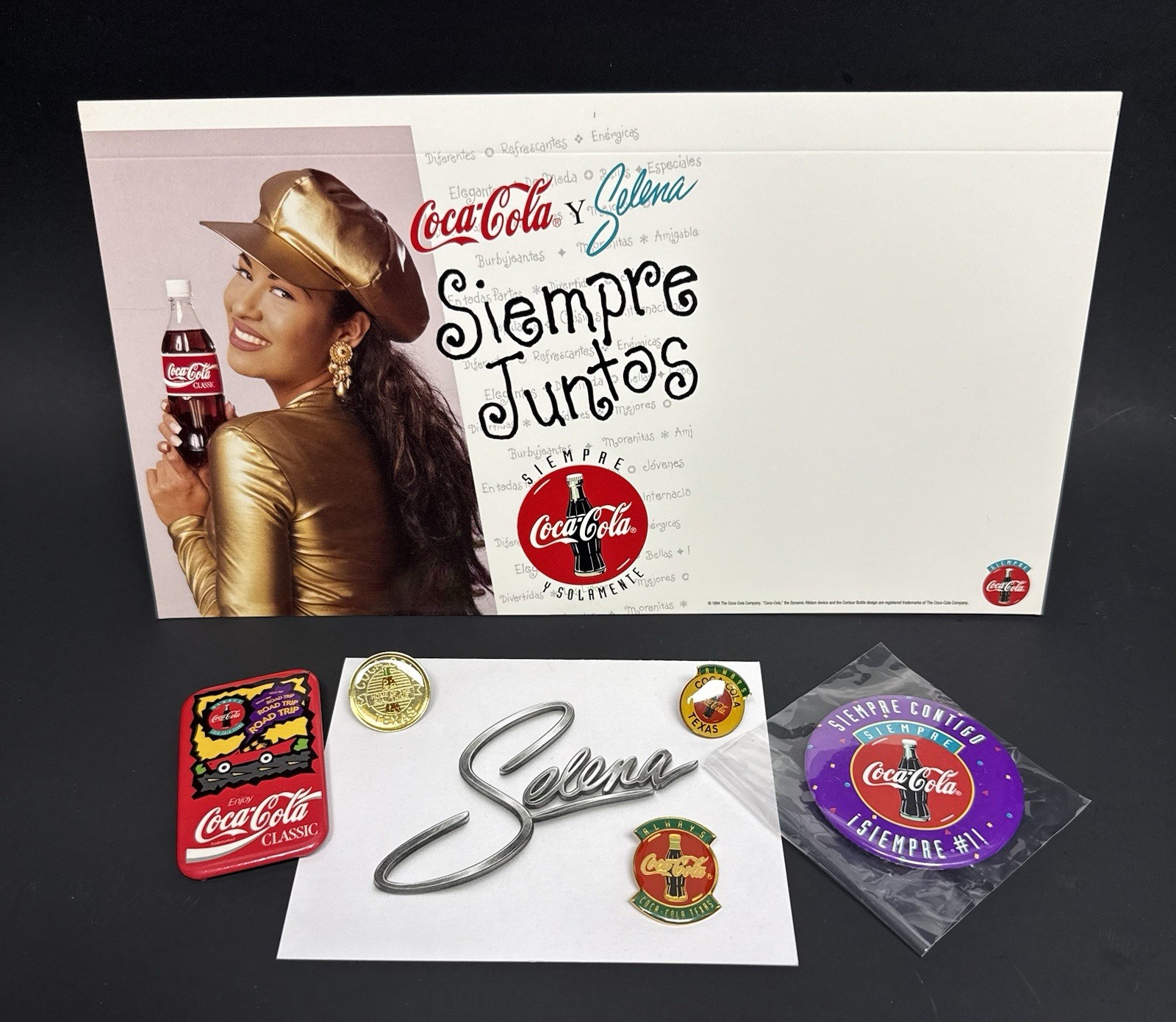 Selena Quintanilla Rare Coca Cola Promo A Plus Coca Cola TEXAS Pins Selena Quintanilla Rare Coca Cola Promo A Plus Coca Cola TEXAS Pins