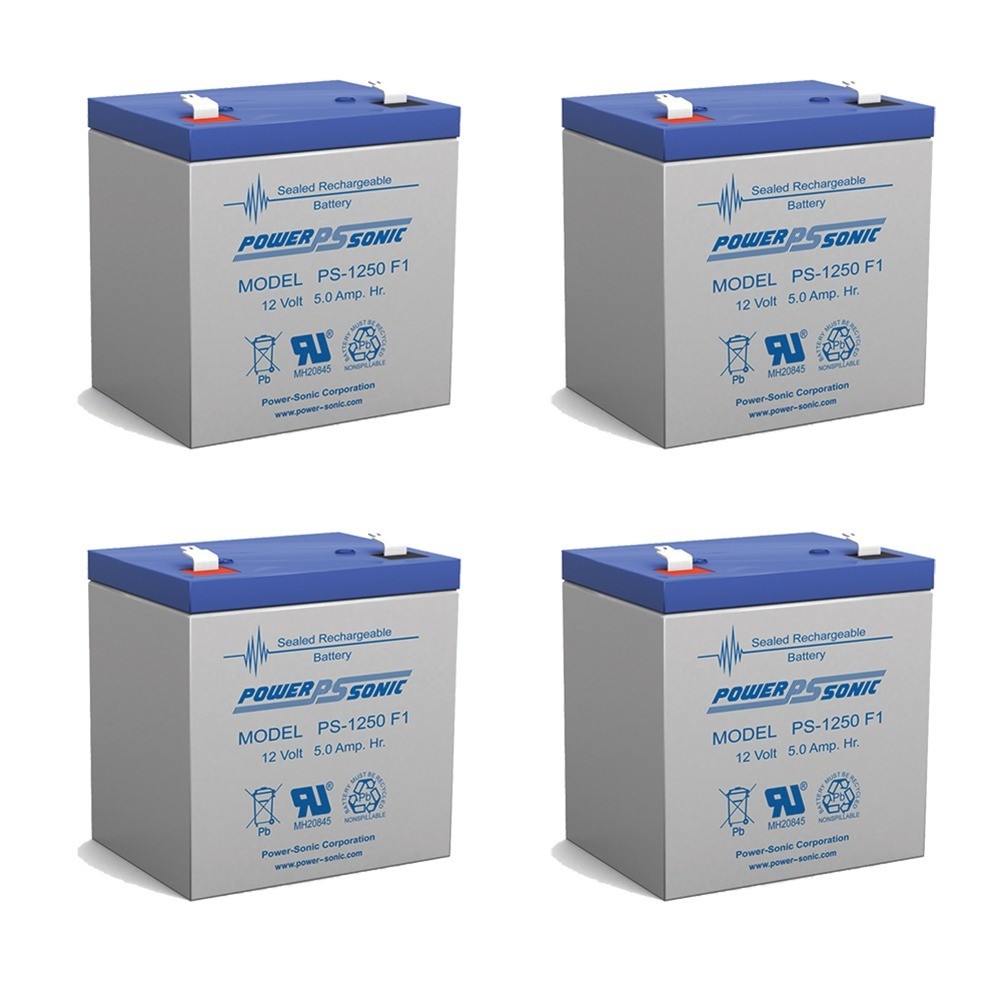 Power-Sonic 4 Pack - POWERSONIC PS1250F1 PS1250F1 12V