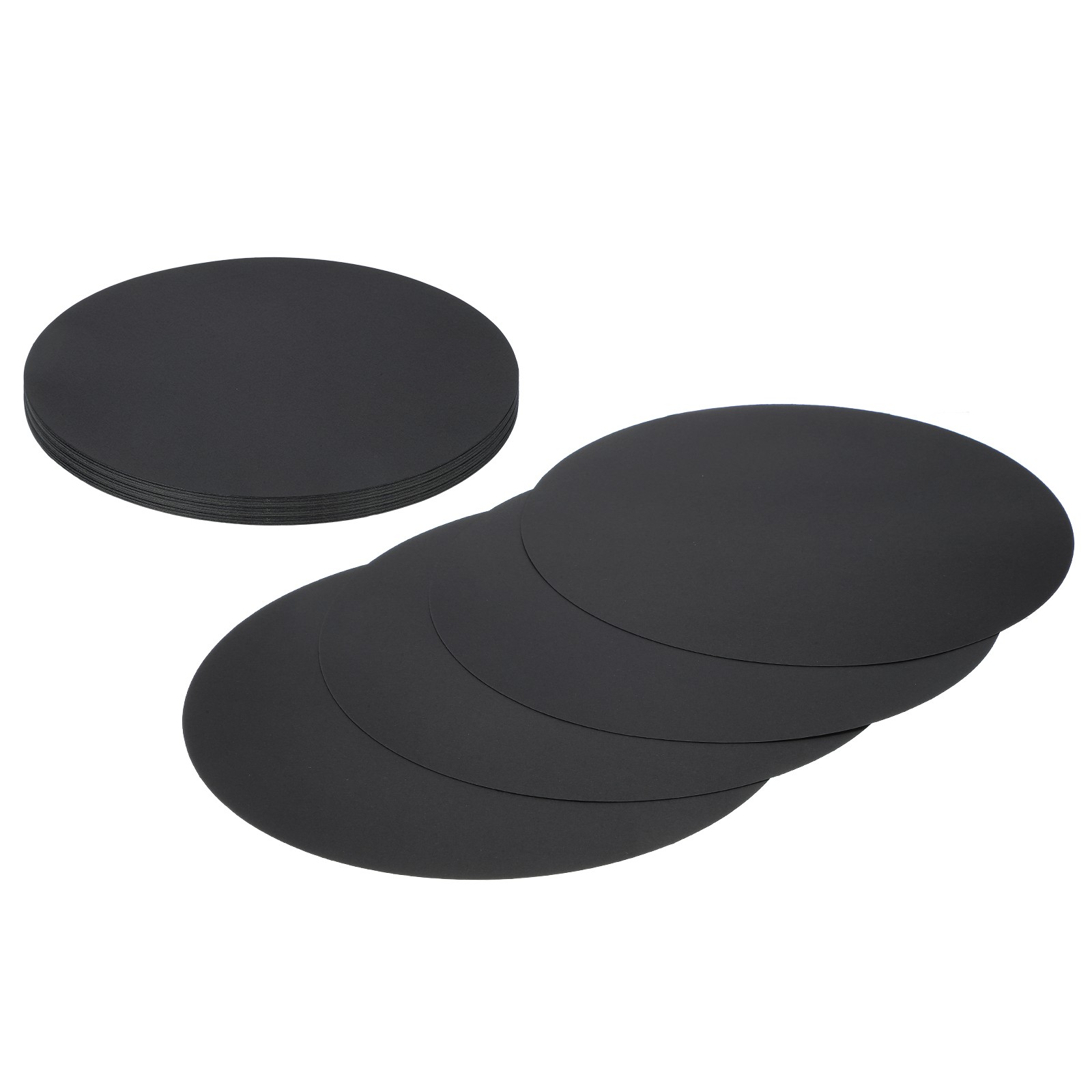 24 Pcs Circle Card Stock, 13 Inch Cardstock Paper Circles for Craft, Black