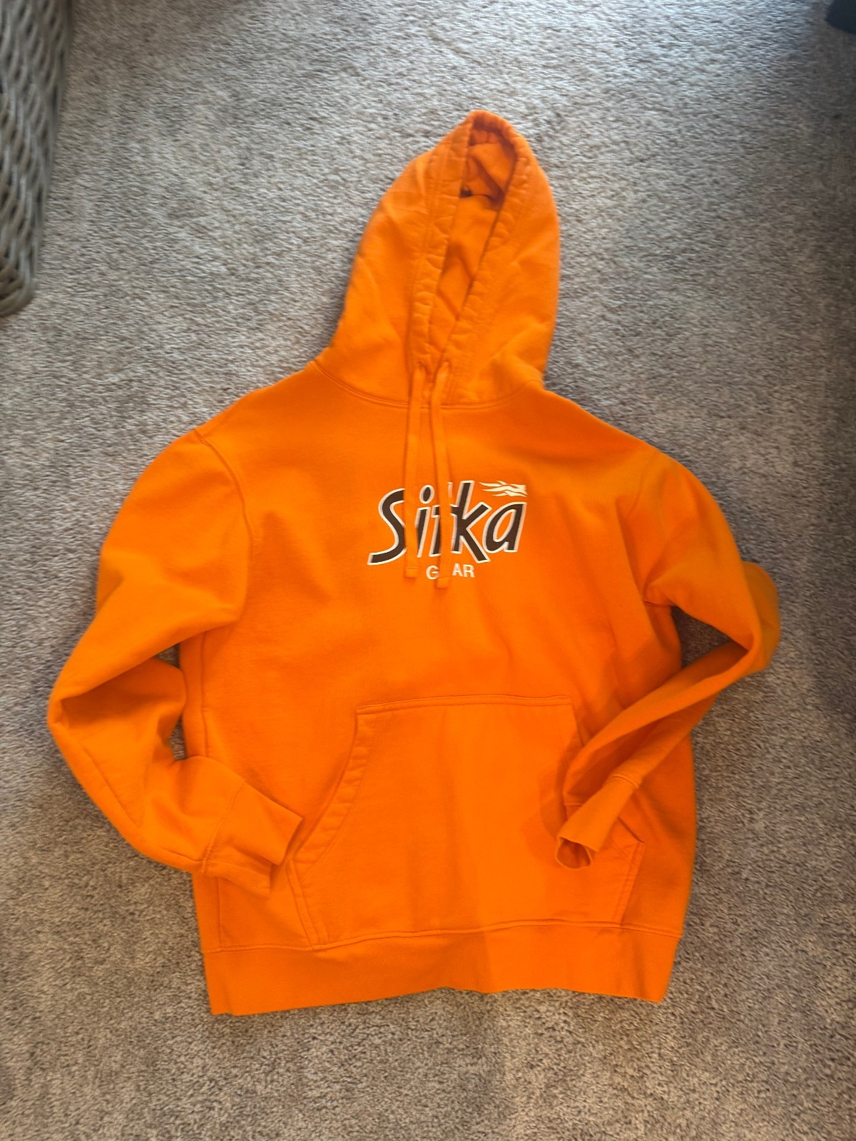 SITKA Gear Blaze Orange Hunting Hoodie Men\'s Large Pullover Logo NWOT SITKA Gear Blaze Orange Hunting Hoodie Men\'s Large Pullover Logo NWOT