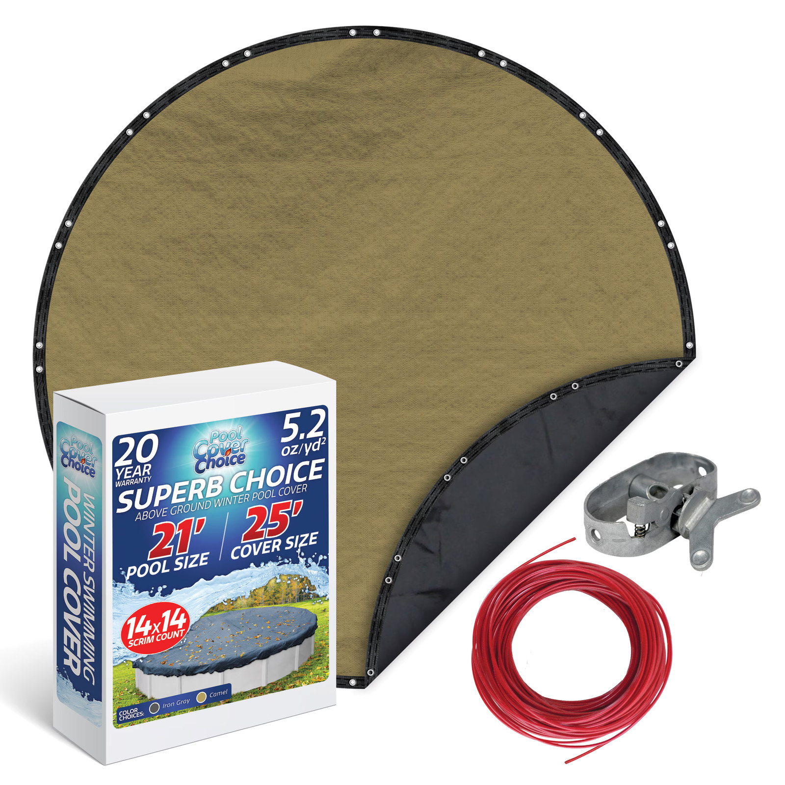 PoolCoverChoice Winter Swimming Pool Cover for 21 ft Round Pool PoolCoverChoice Winter Swimming Pool Cover for 21 ft Round Pool