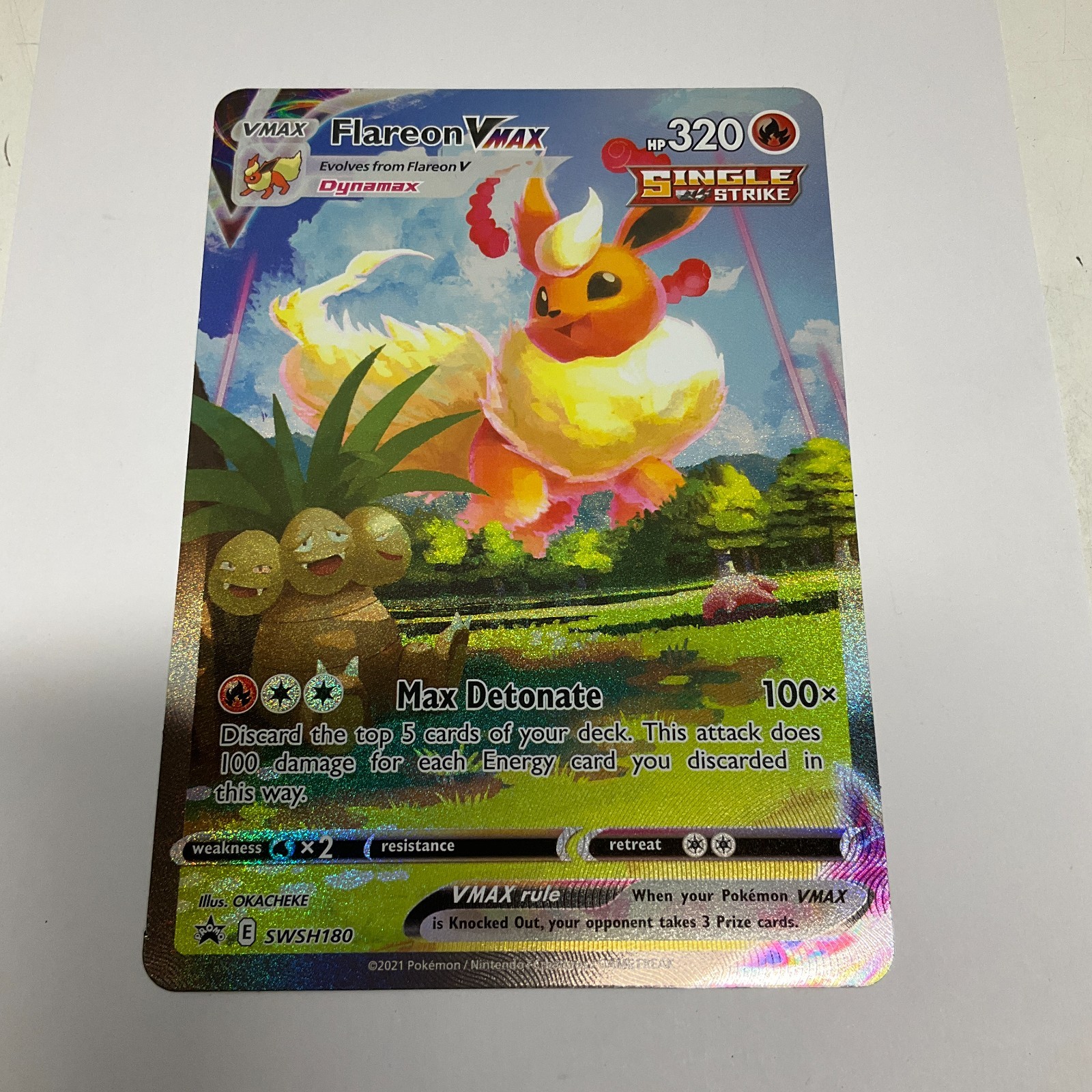 Pokemon TCG Flareon VMAX SWSH180 SWSH Promo Cards Holo Promo 320 HP English Pokemon TCG Flareon VMAX SWSH180 SWSH Promo Cards Holo Promo 320 HP English