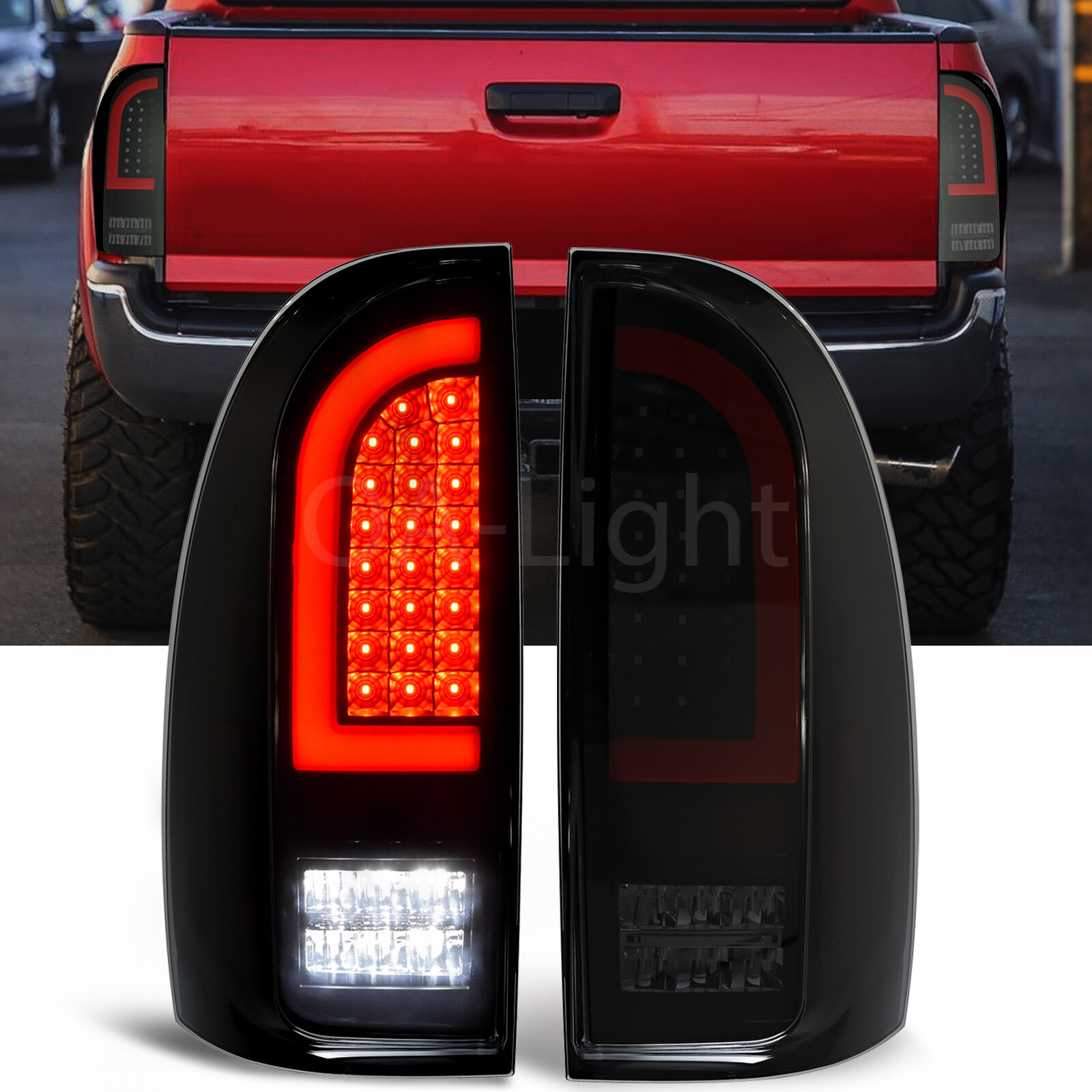 For 2005-2015 Toyota Tacoma LED Tail Lights Brake Rear Lamp Left+Right Side Pair
