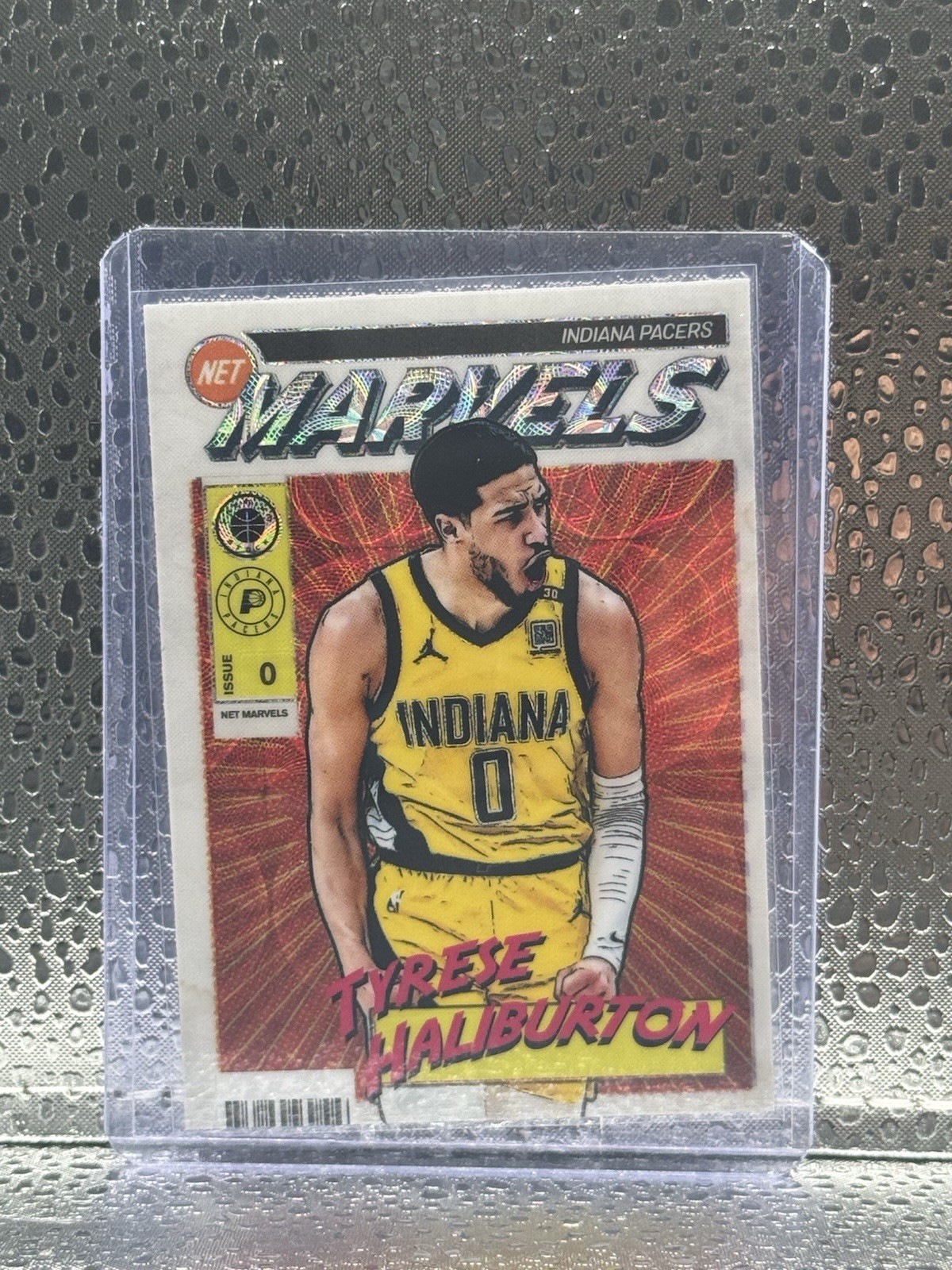 2023-24 Panini Nba Hoops Premium Stock - Retro Net Marvels Tyrese Haliburton #1