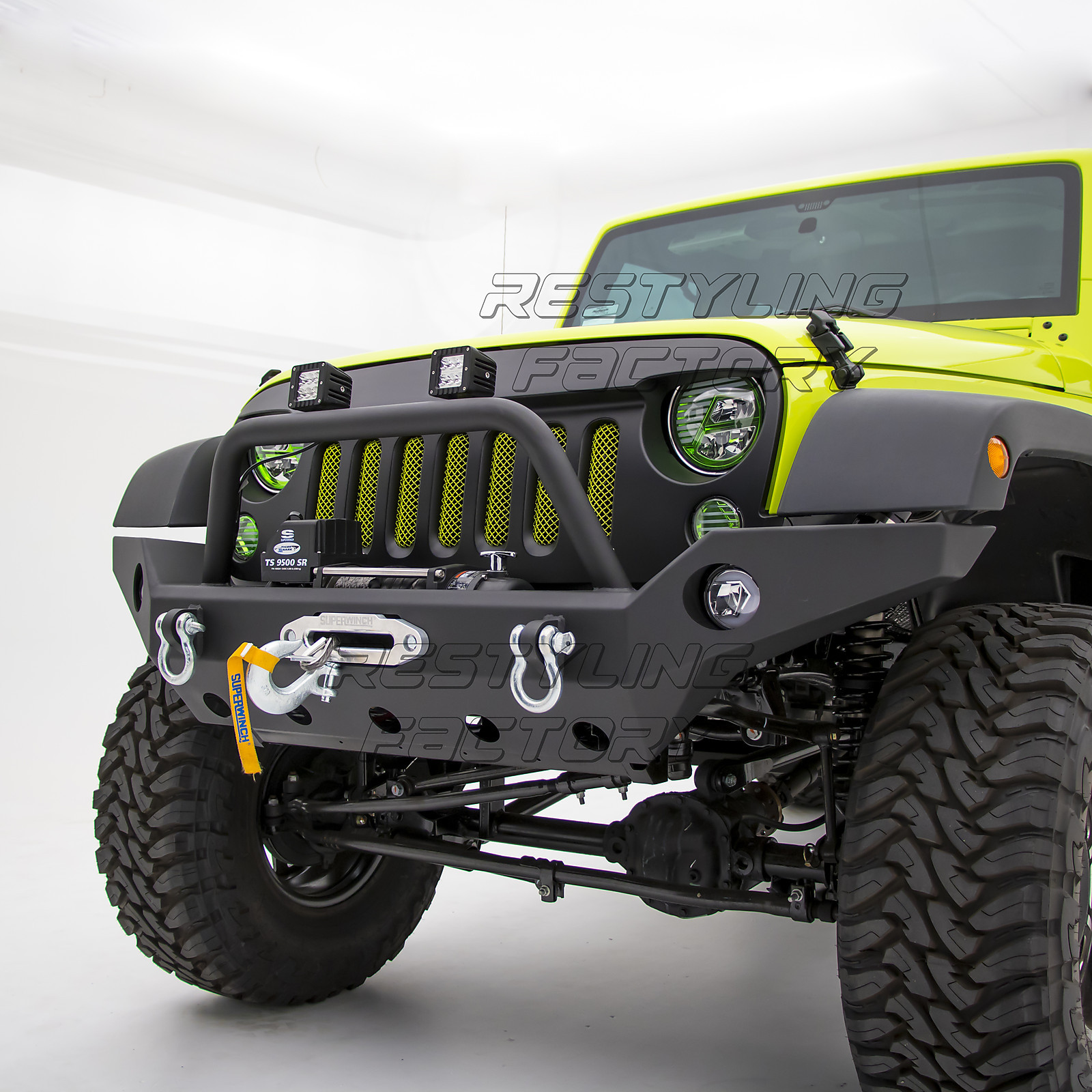 Full Width Rock Crawler Front Bumper+Winch Plate fit 07-18 Jeep JK Wrangler