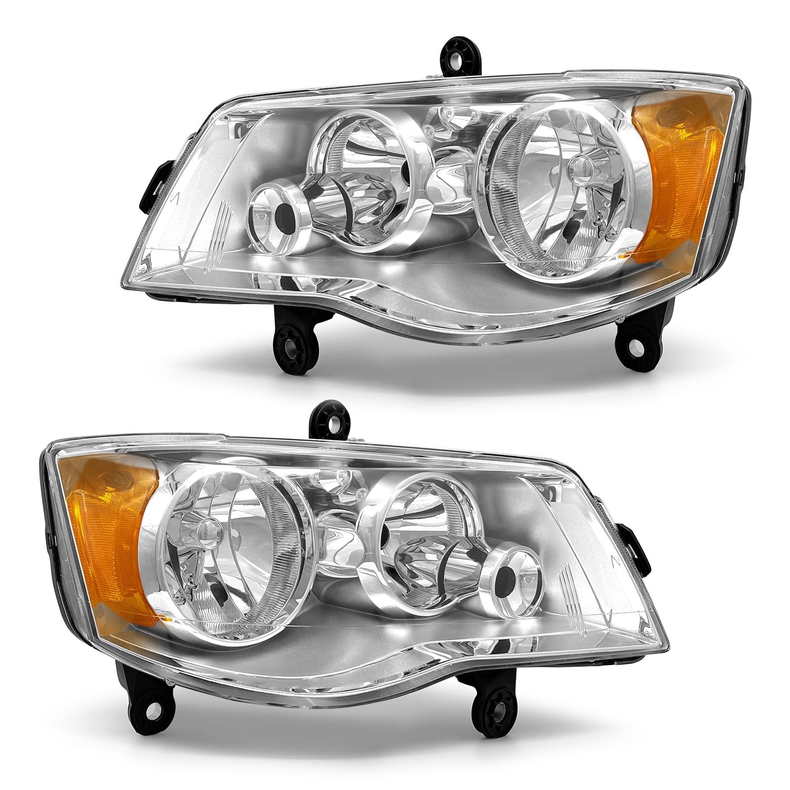 11-16 18-20 Dodge Grand Caravan 08-16 Chrysler Town & Country Pair Headlights