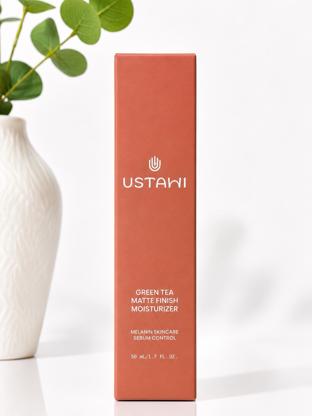 Ustawi Green Tea Matte Finish Moisturizer 50ml Niacinamide Sebum Control New