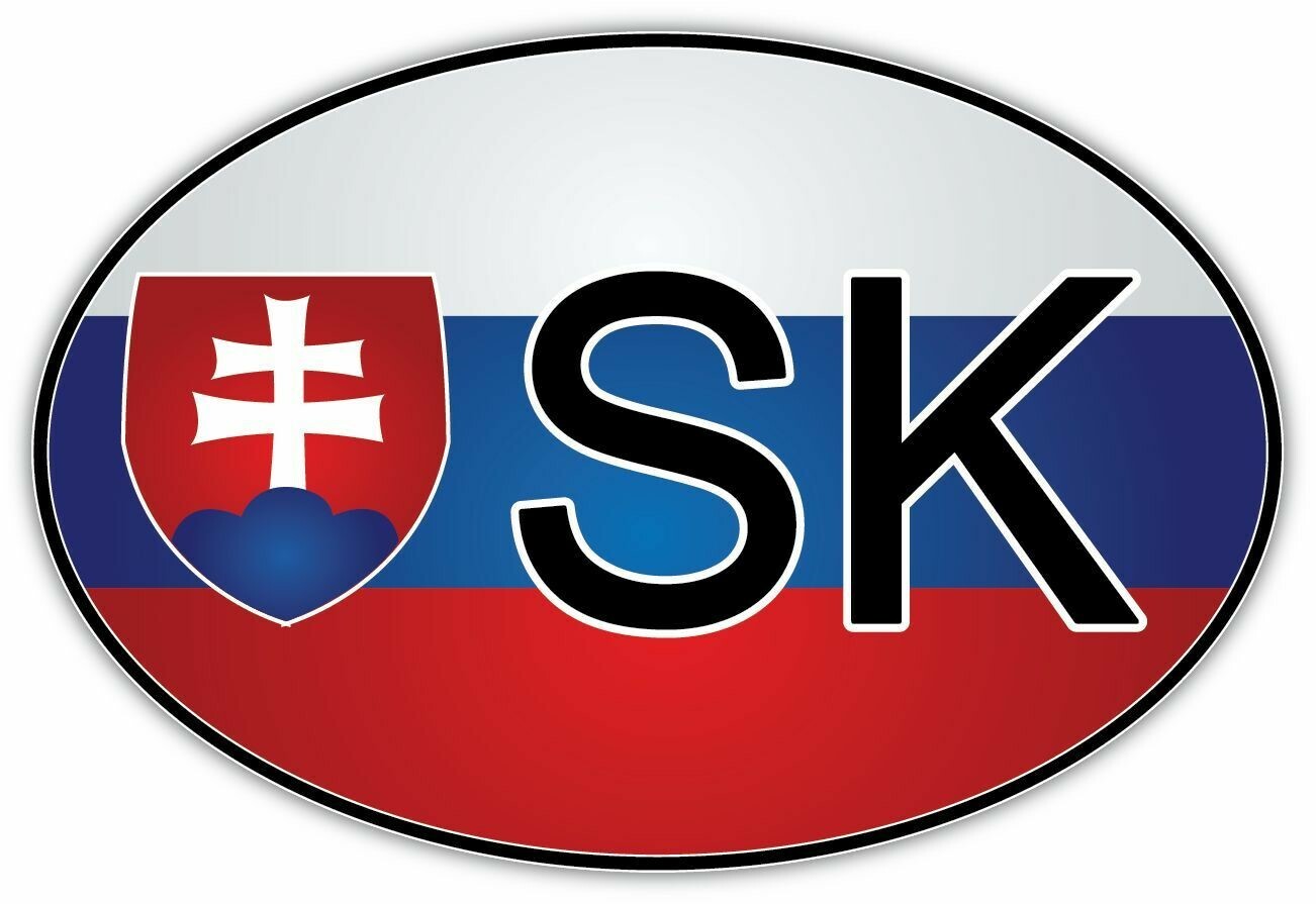 Slovakia Country Code Sign Car Bumper Window Sticker Decal 5\