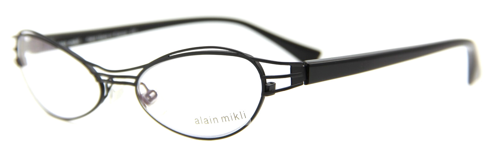 NEW VINTAGE ALAIN MIKLI AL 1112 0001 BLACK EYEGLASSES AUTHENTIC  AL1112 51-17 