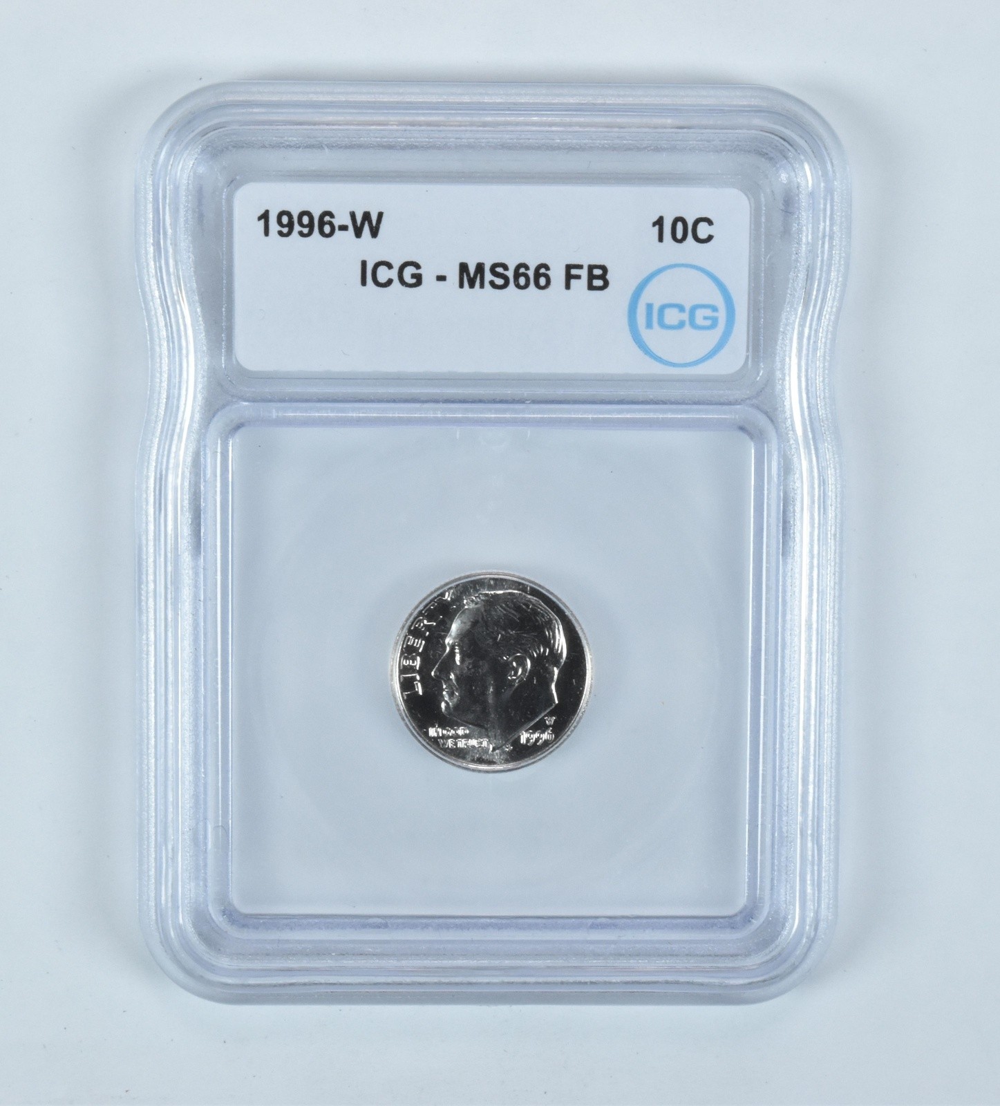 1996-W Roosevelt Dime MS66 FB ICG 1996-W Roosevelt Dime MS66 FB ICG