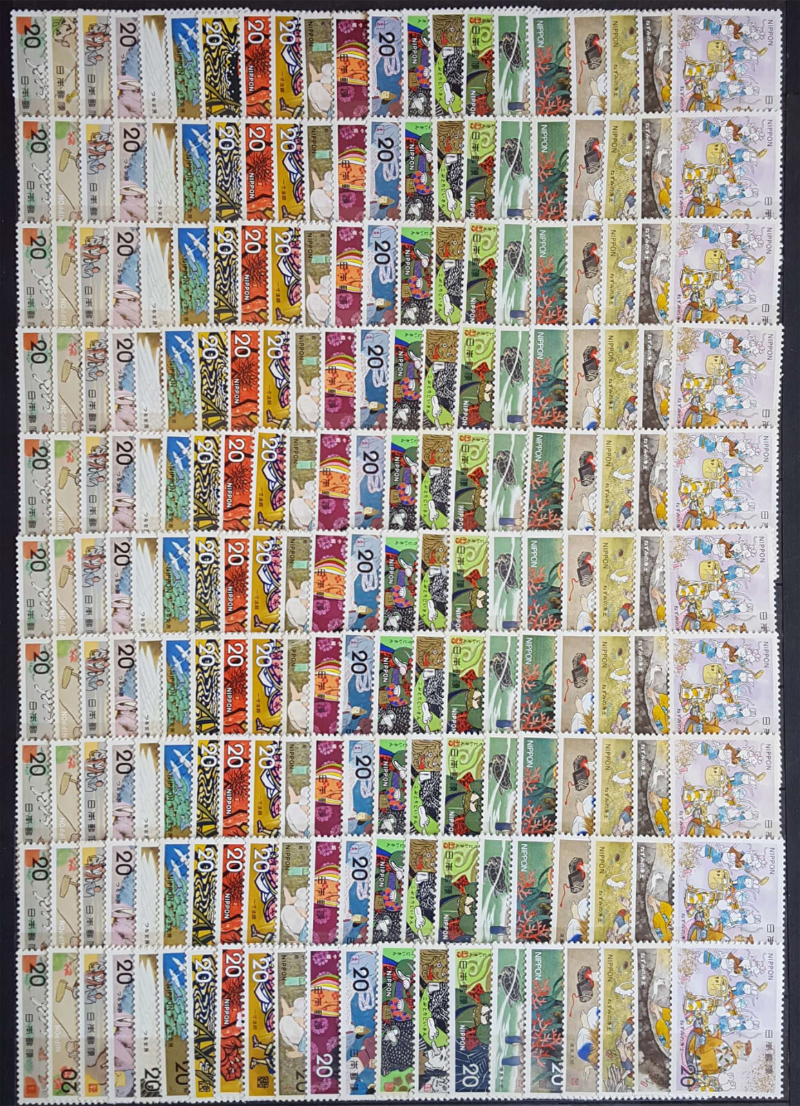 JAPAN 1973/75  TRADITIONAL FOLK TALES OF JAPAN complete series -MNH**  x 10 sets