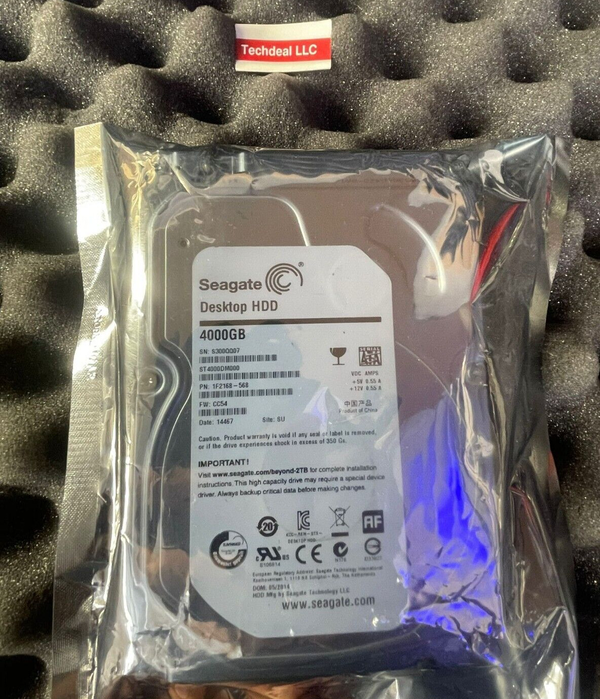 Seagate ST4000DM000 4TB 3.5 SATA 6 Gb/s 64MB 5900 RPM Desktop HDD dell HP PC DVR Seagate ST4000DM000 4TB 3.5 SATA 6 Gb/s 64MB 5900 RPM Desktop HDD dell HP PC DVR