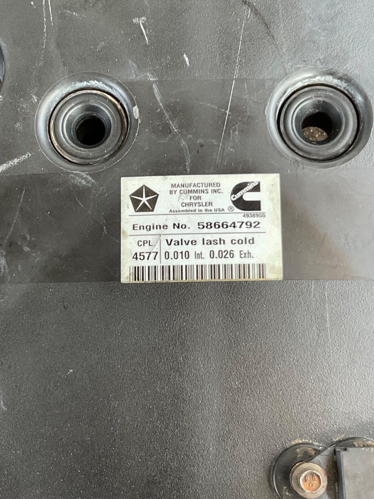2013-25 Dodge Ram 2500 3500 ISB/QSB Cummins 6.7L Engine Cylinder Valve Cover OEM